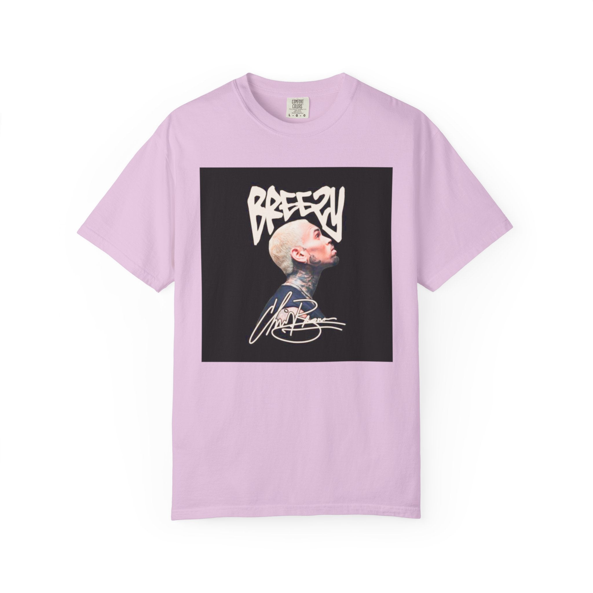 CB Graffiti Portrait T-shirt | Side Profile Photo Print, Back Microphone & Bandana Art