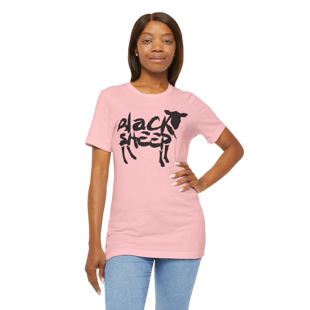 Black Sheep Graphic Tee - 'Black Sheep' Script & Silhouette T-Shirt