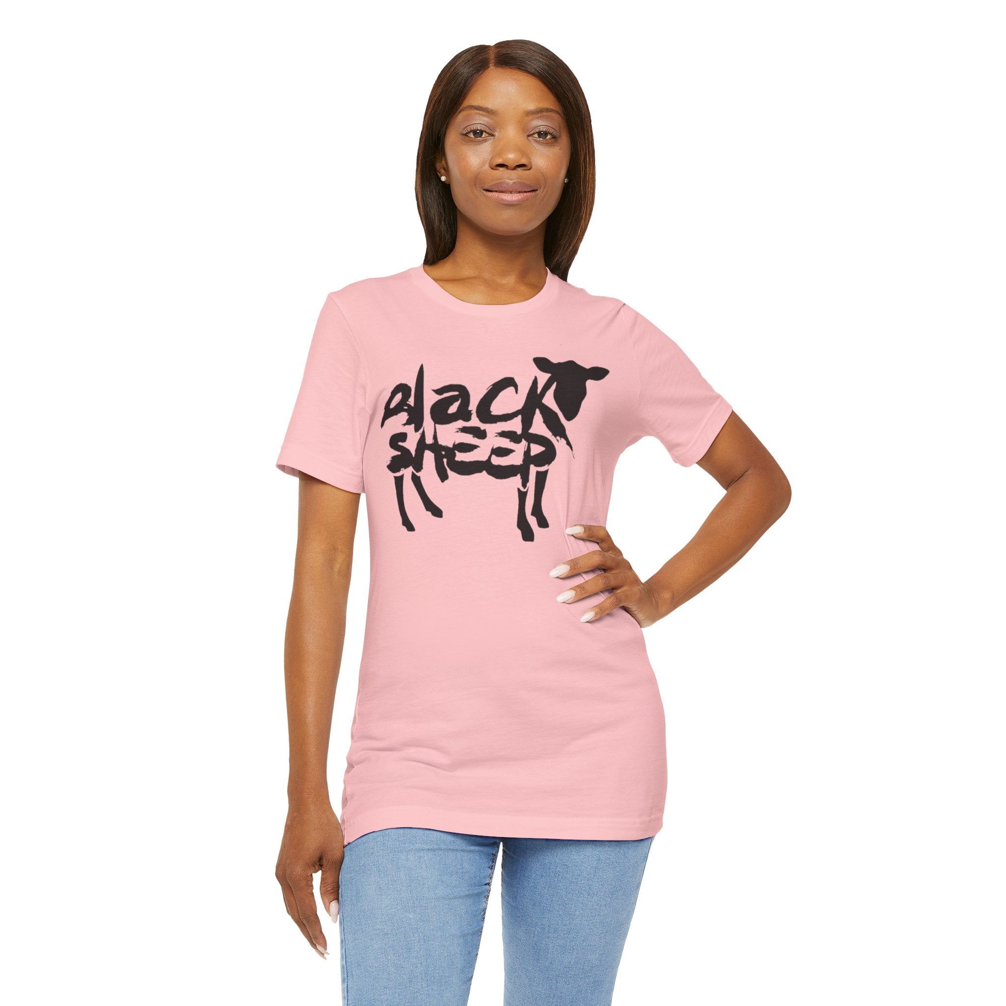 Black Sheep Graphic Tee - 'Black Sheep' Script & Silhouette T-Shirt