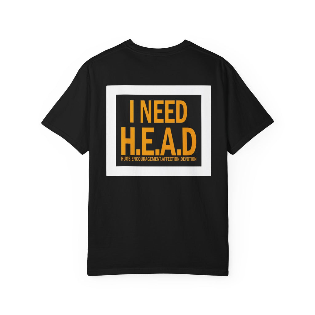 I Need H.E.A.D. graphic tee | Retro woman profile illustration T-shirt