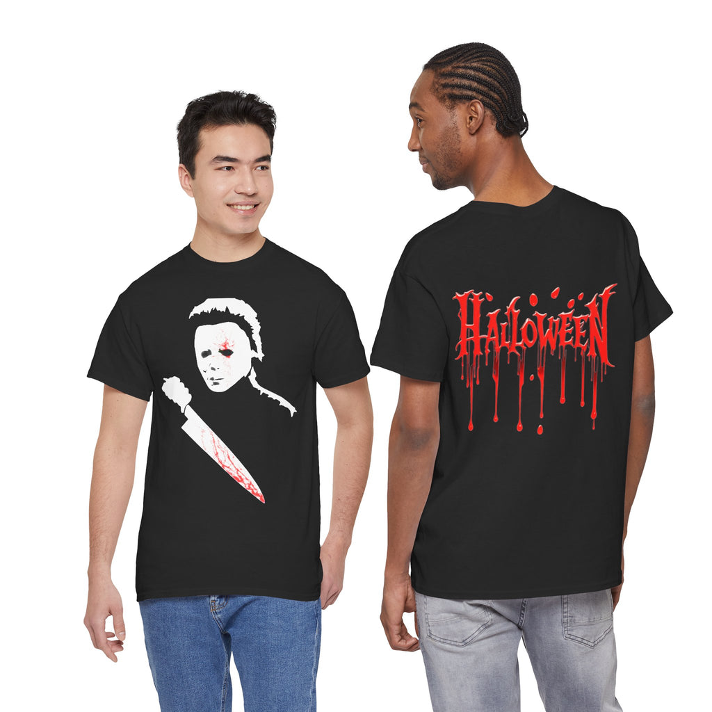Halloween Michael Myers T‑Shirt — Bloody Knife Horror Movie Tee