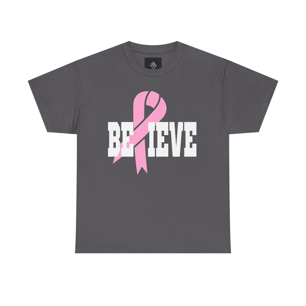 Believe Pink Ribbon Breast Cancer Awareness T-Shirt