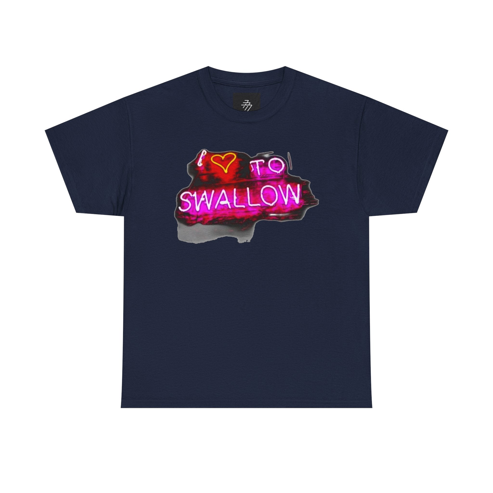 Graphic Tee — "I  to Swallow" Neon Sign T-Shirt
