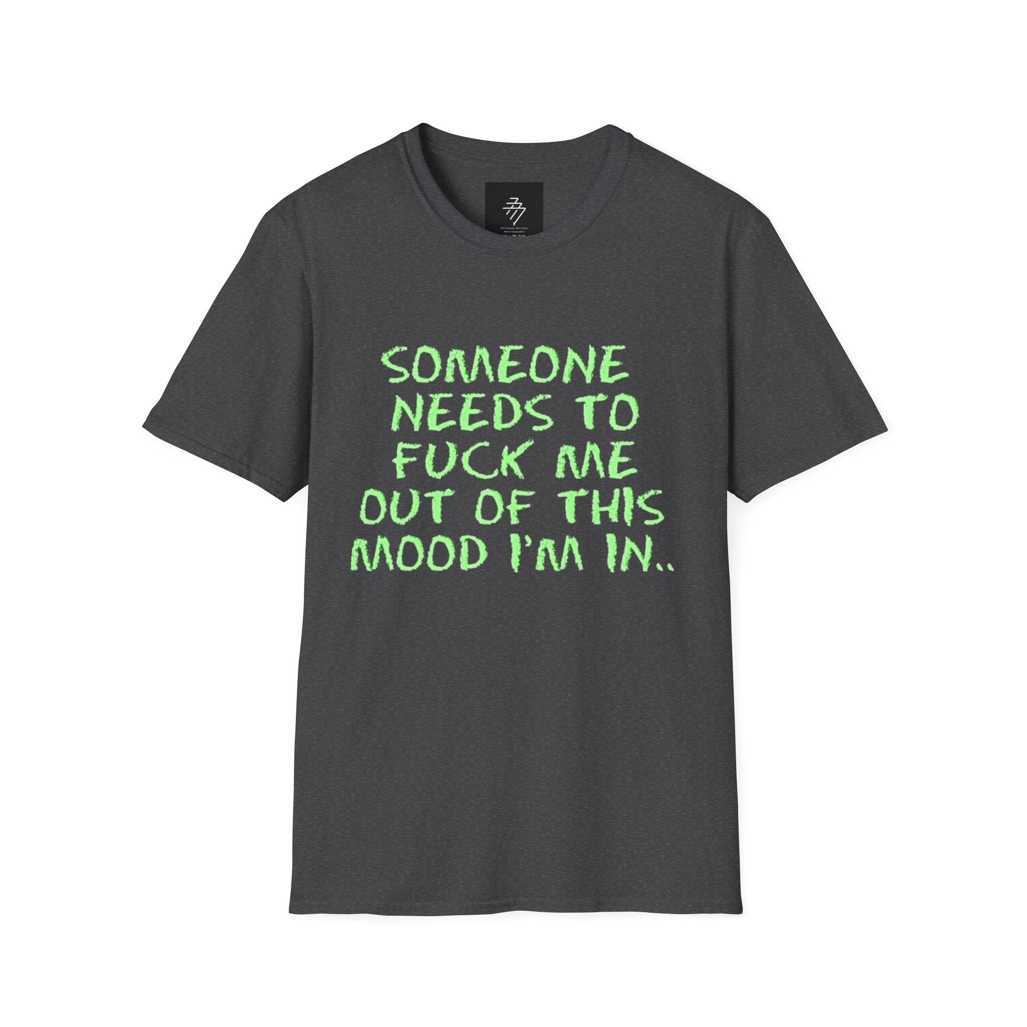 Someone Needs to Fuck Me Out of This Mood T-Shirt | Neon Green Text
