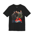 90s Hip Hop Group Illustration T-Shirt | LA Logo Back Print Tee