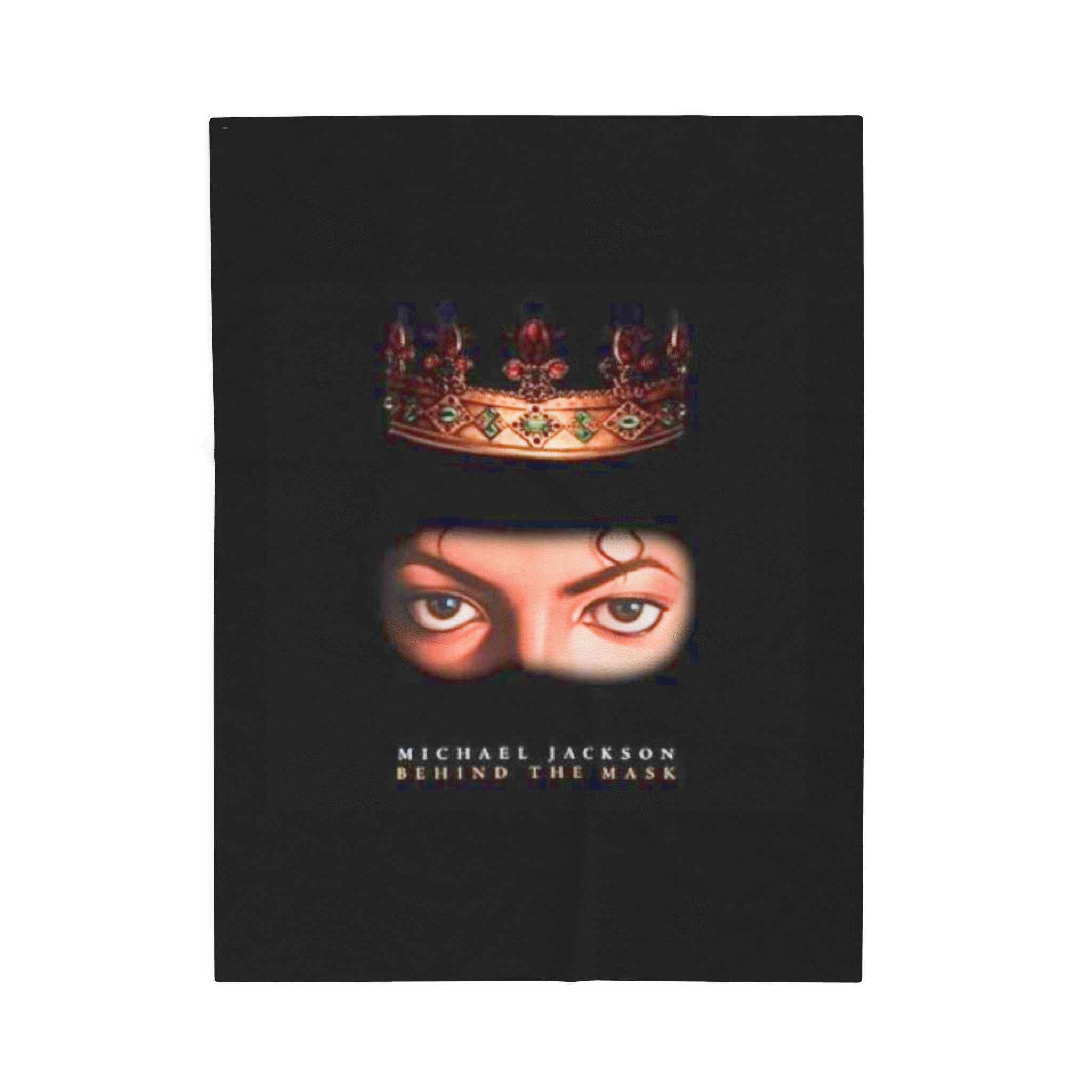 Crowned Eyes Portrait Blanket | Velveteen Plush Blanket