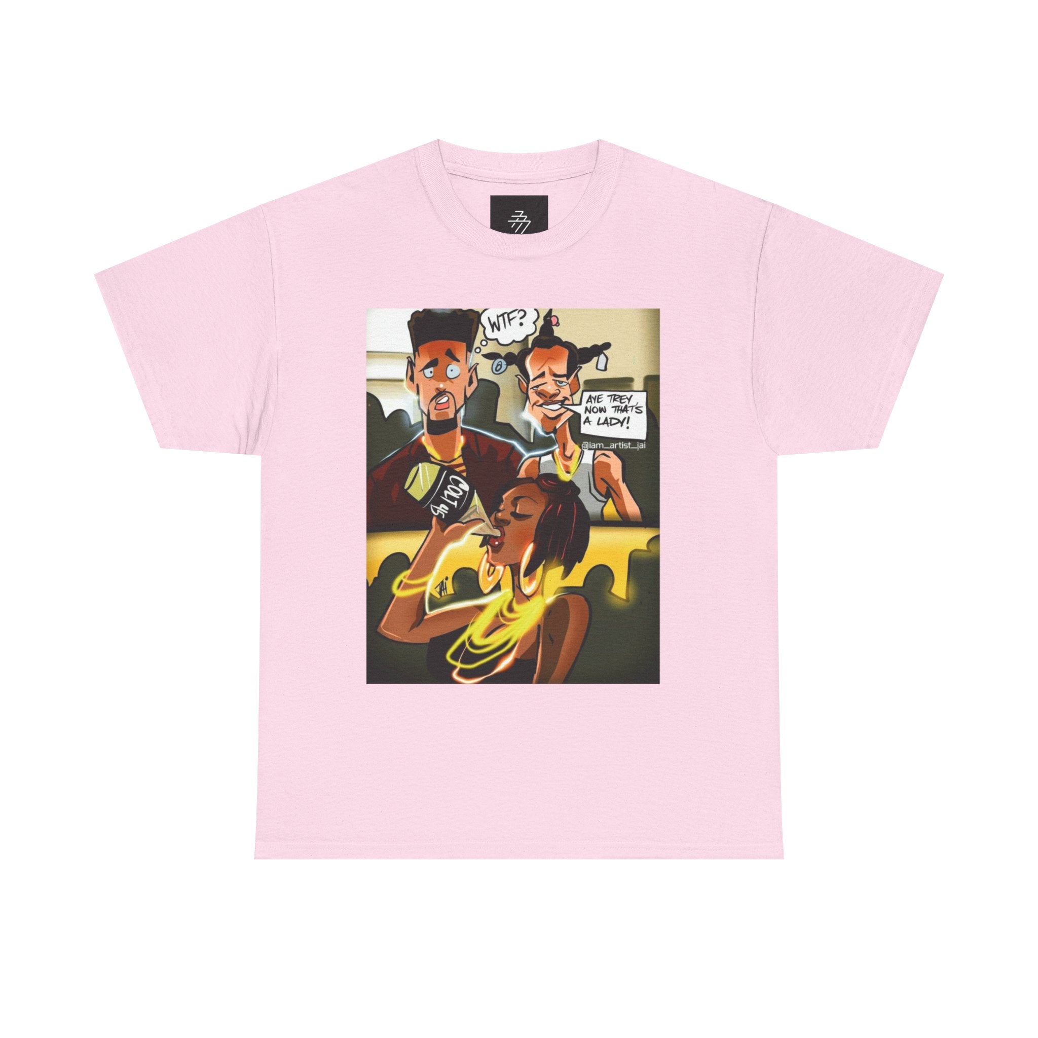 Bar Scene Illustration Tee | Cartoon Nightclub Drinkers, Retro Pop Art