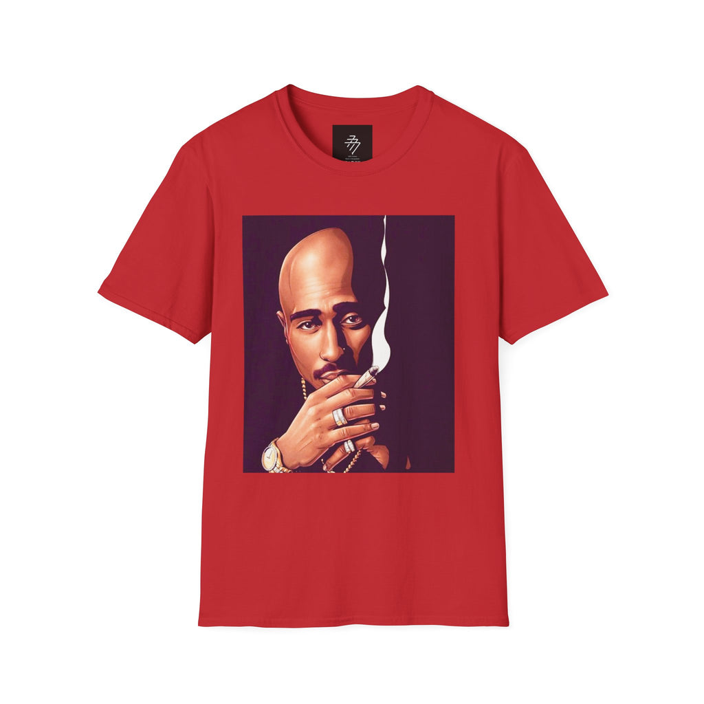 Pac Portrait T-Shirt | Rap Icon Smoking Artwork