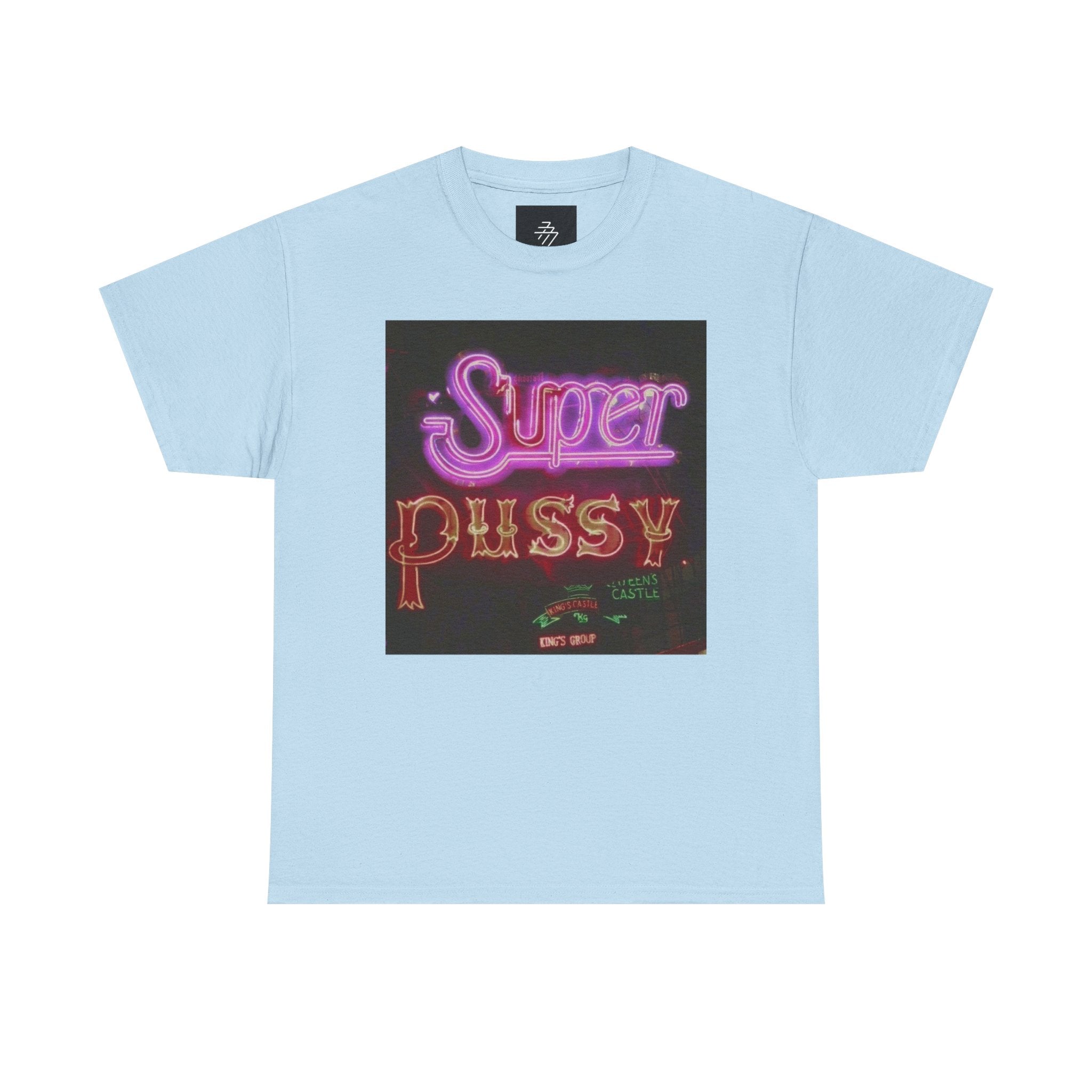 T-Shirt — 'Super Pussy' Neon Sign Graphic Tee