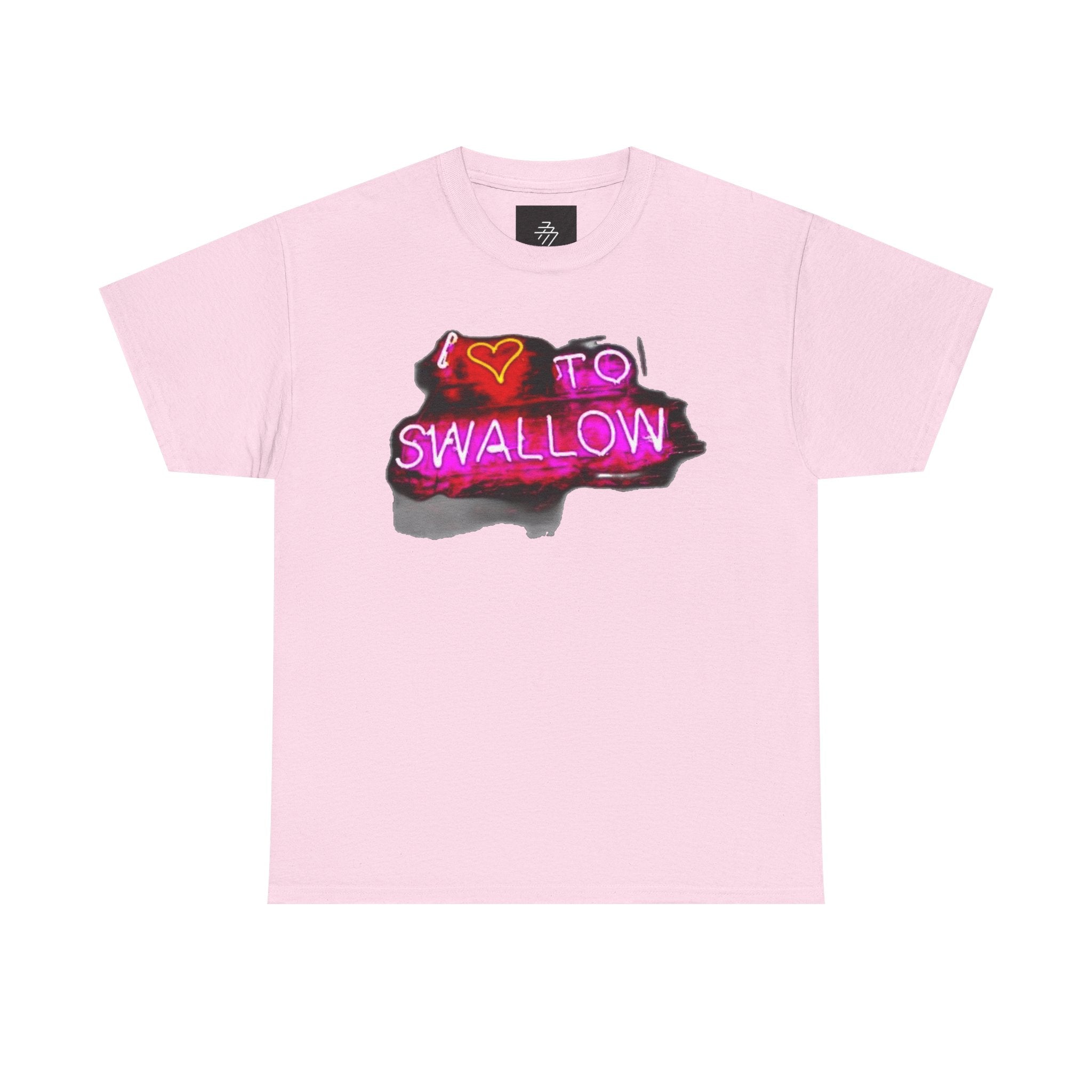 Graphic Tee — "I  to Swallow" Neon Sign T-Shirt