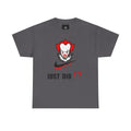 Clown Horror Face 'Just Did It' T-Shirt | Creepy Dripping Swoosh Tee