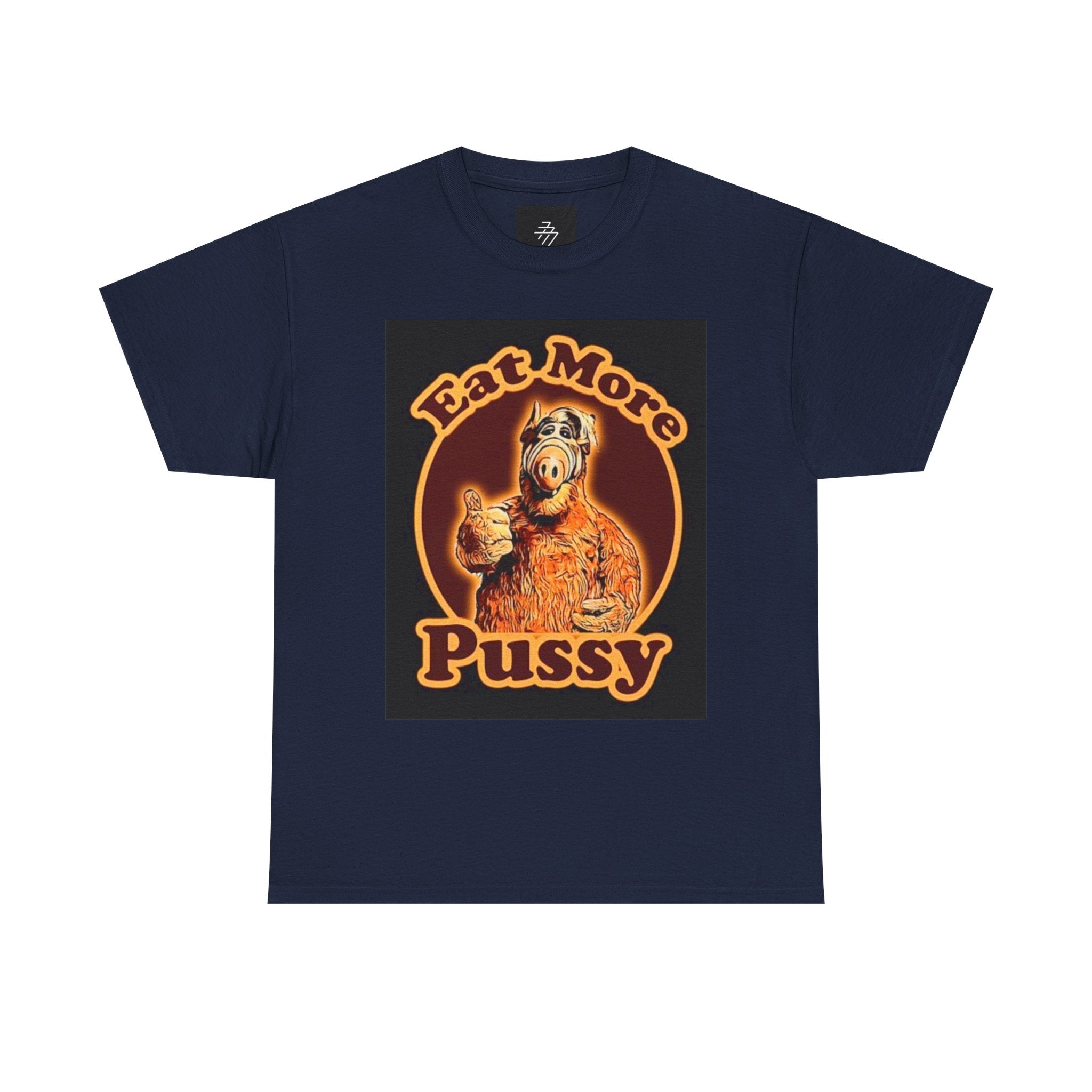 Graphic Tee — Retro 'Eat More Pussy' Parody Shirt