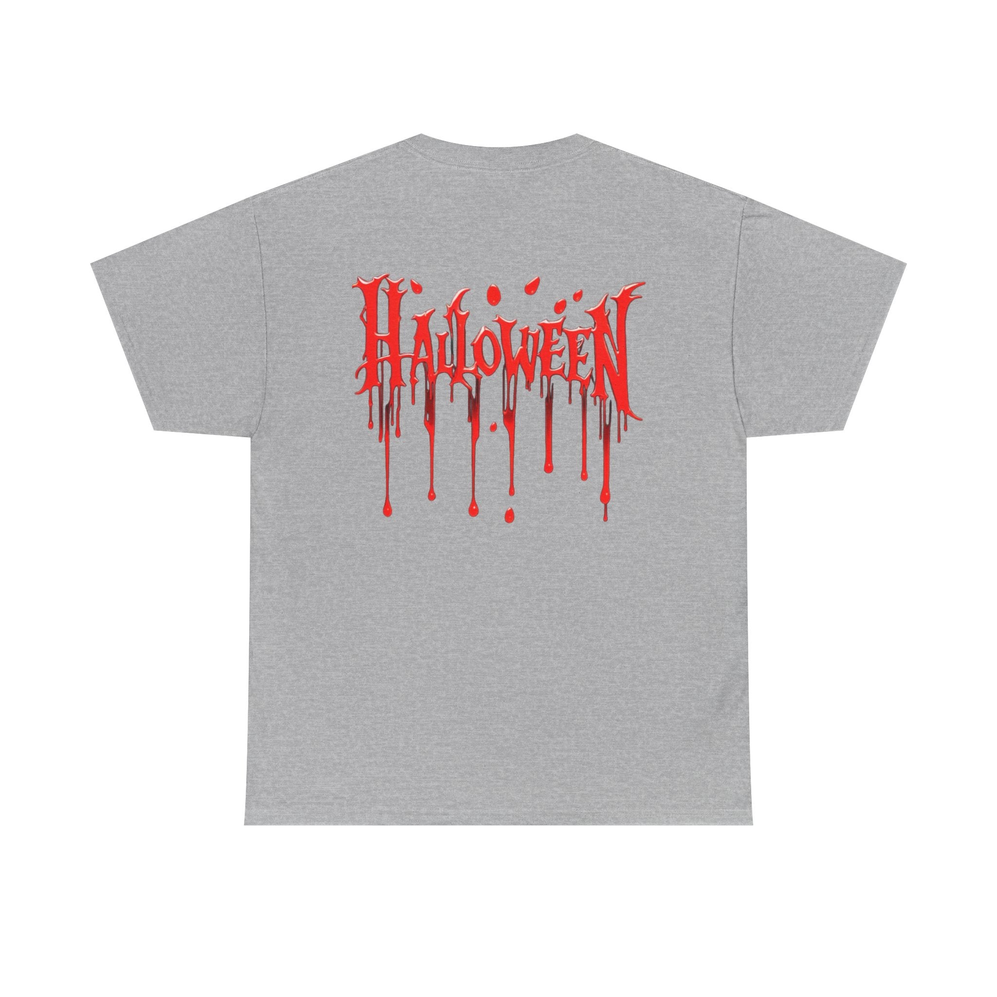 Halloween Dripping Blood Tee — Smoking Mask Horror Graphic T-Shirt