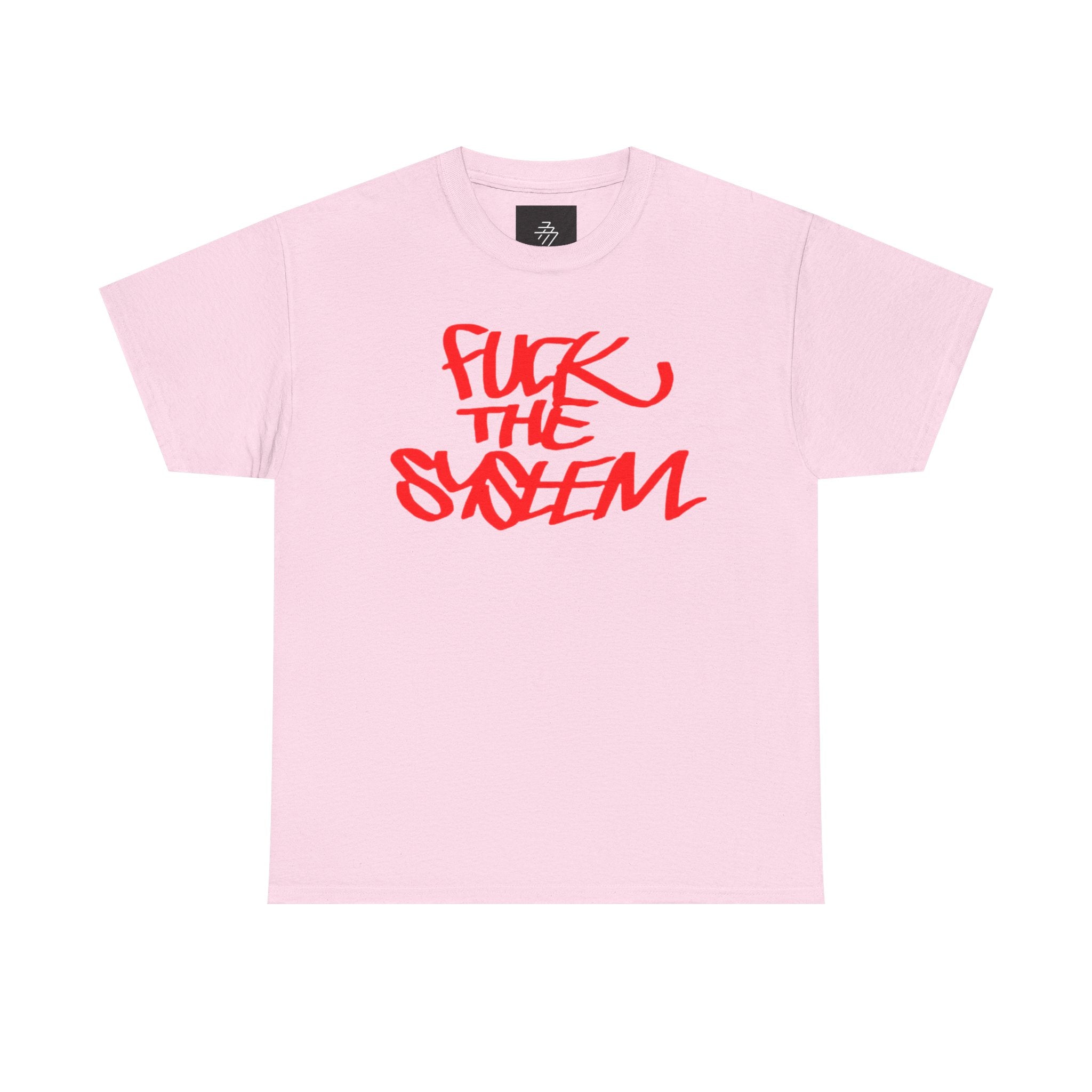 Fuck the System T-Shirt | Red Graffiti Protest Tee