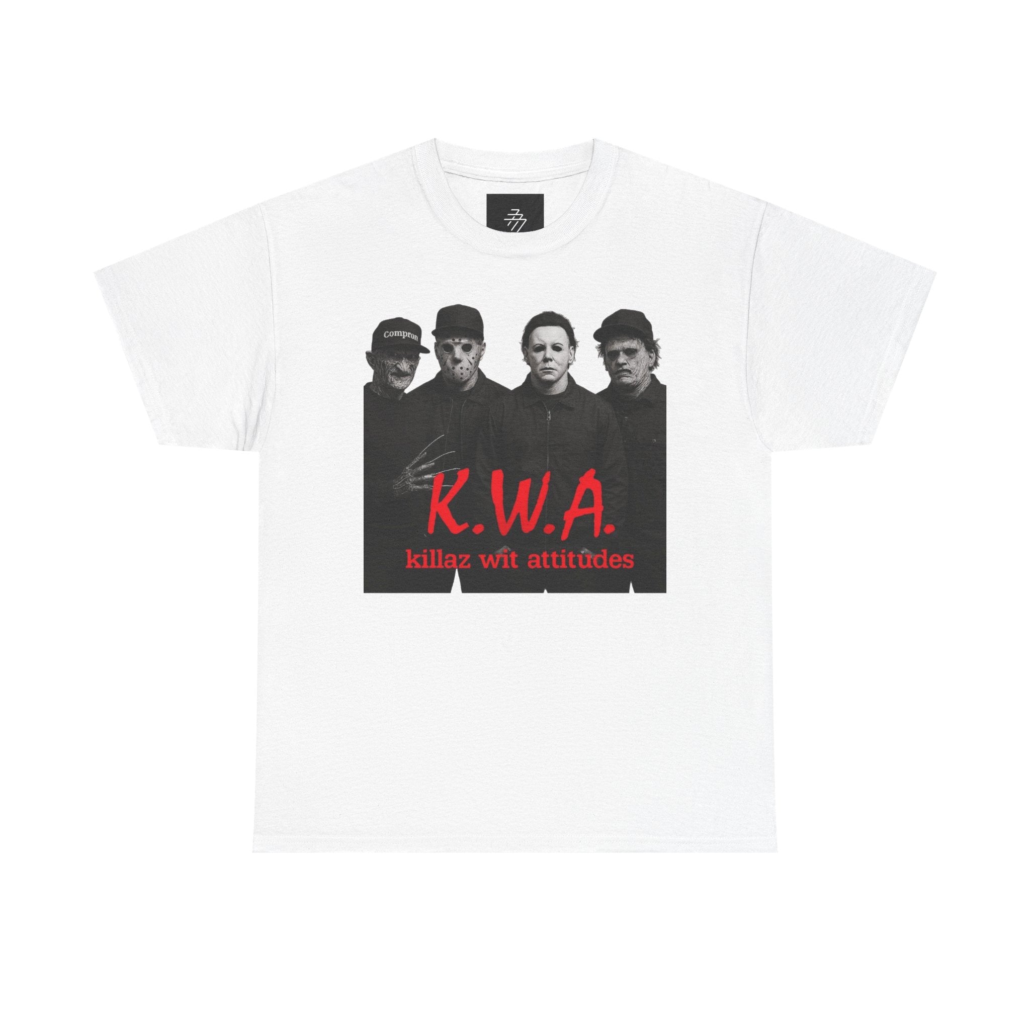 K.W.A. Band Photo Tee – "Killaz Wit Attitudes" Retro Rock T-Shirt