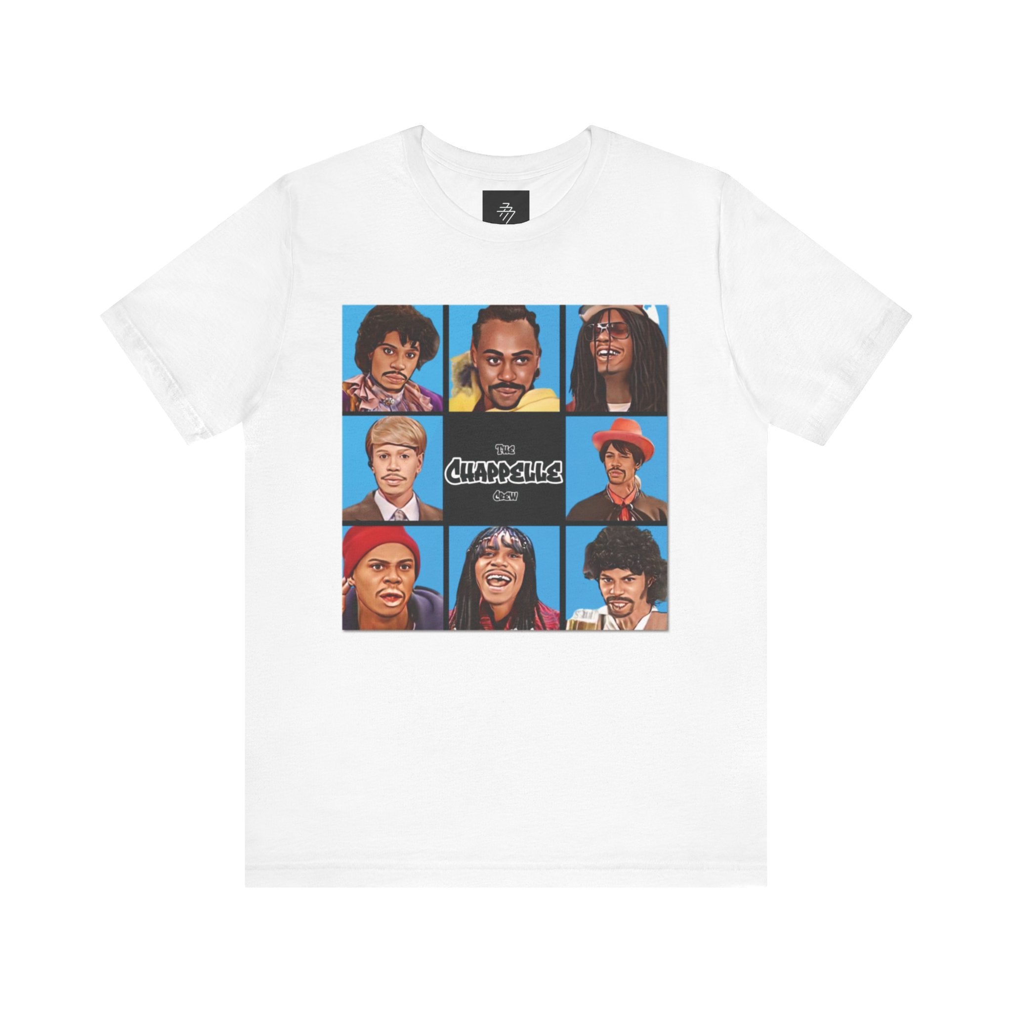 Retro Comedy Cast Grid Tee | Character Portraits, Pop Art Shirt