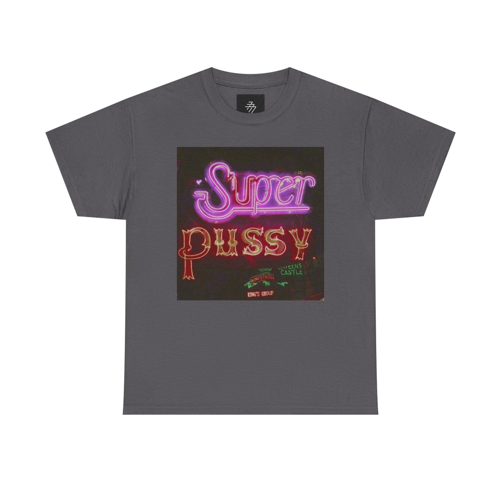 T-Shirt — 'Super Pussy' Neon Sign Graphic Tee