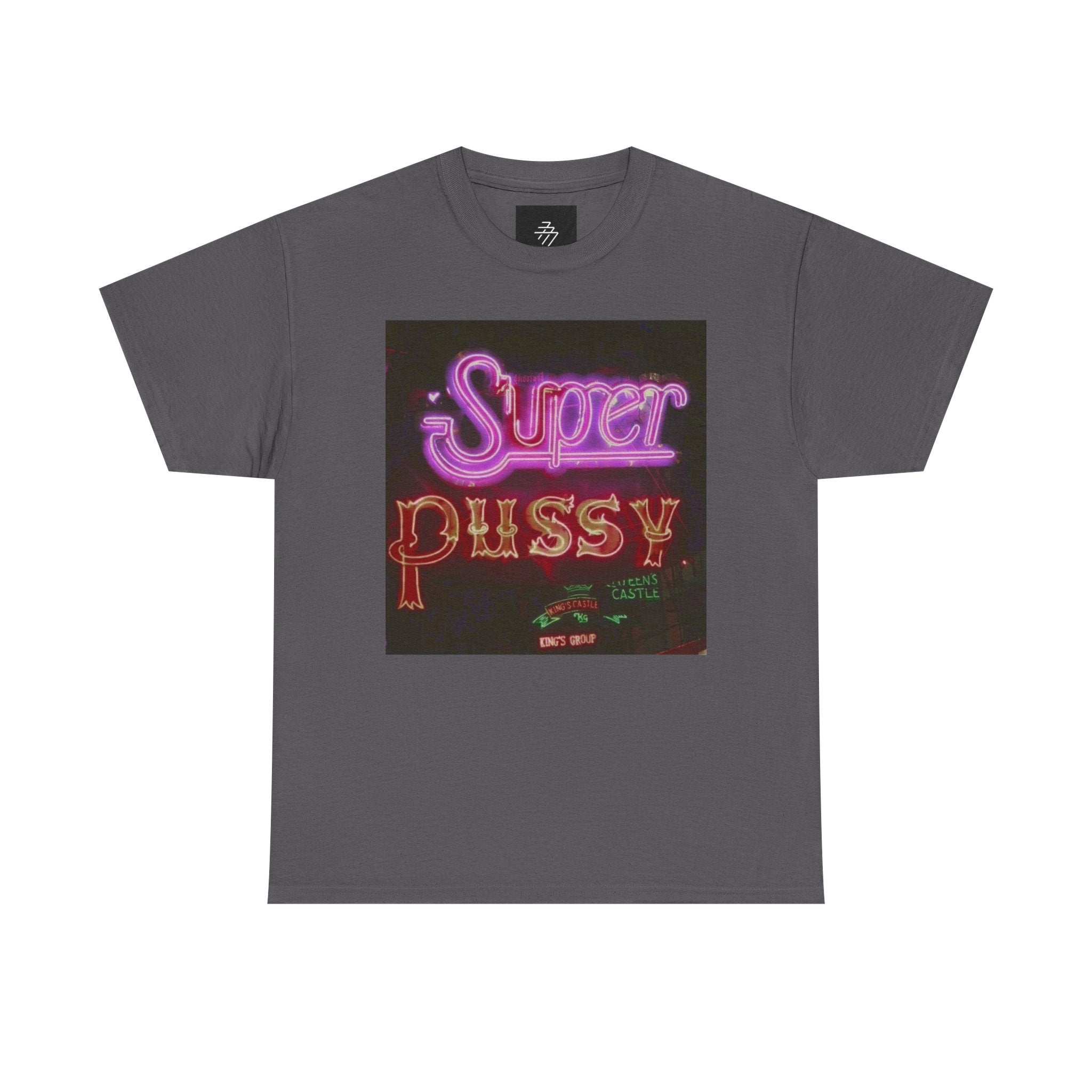 T-Shirt — 'Super Pussy' Neon Sign Graphic Tee