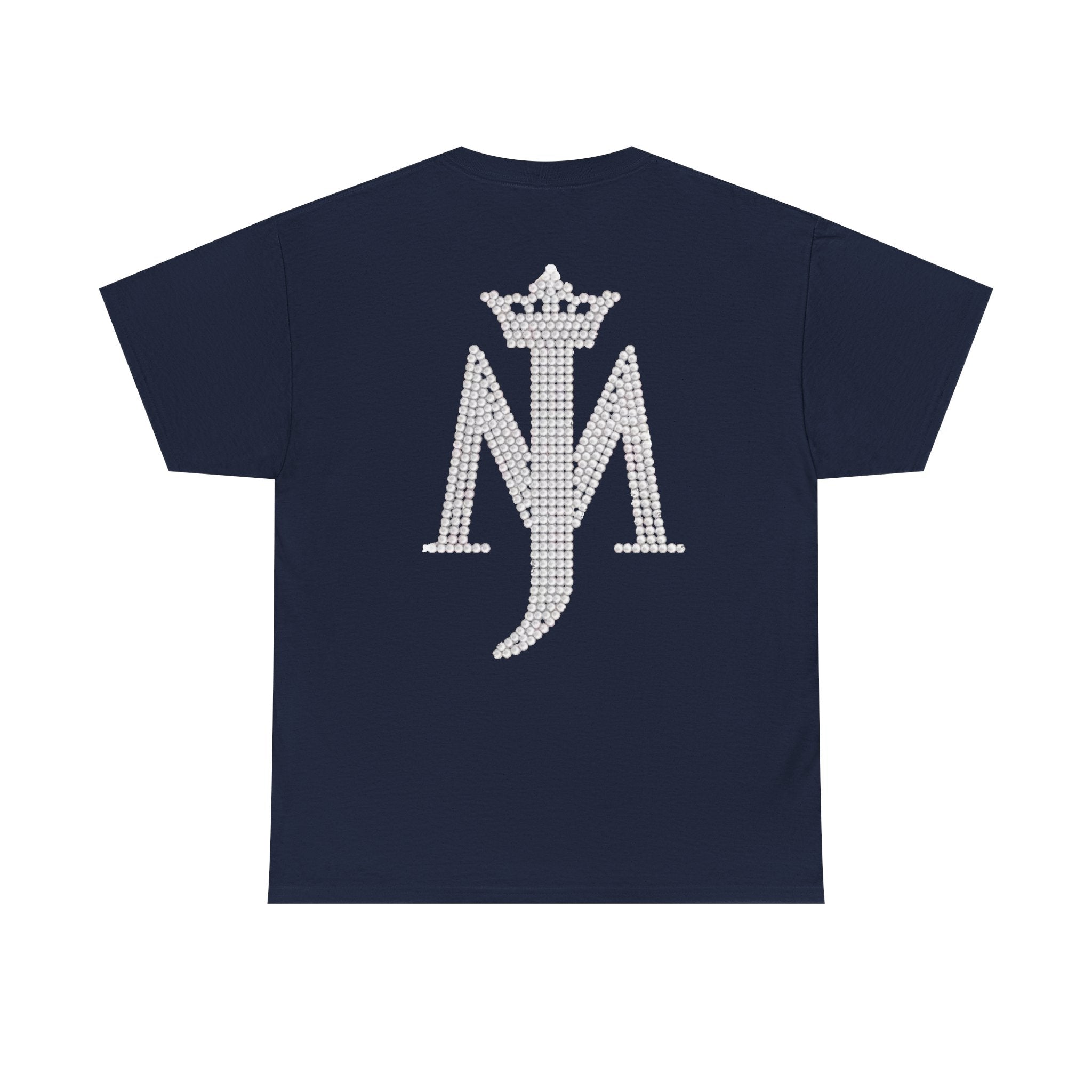 Rhinestone Crown Logo Tee — Vintage Pop Icon Portrait T-Shirt