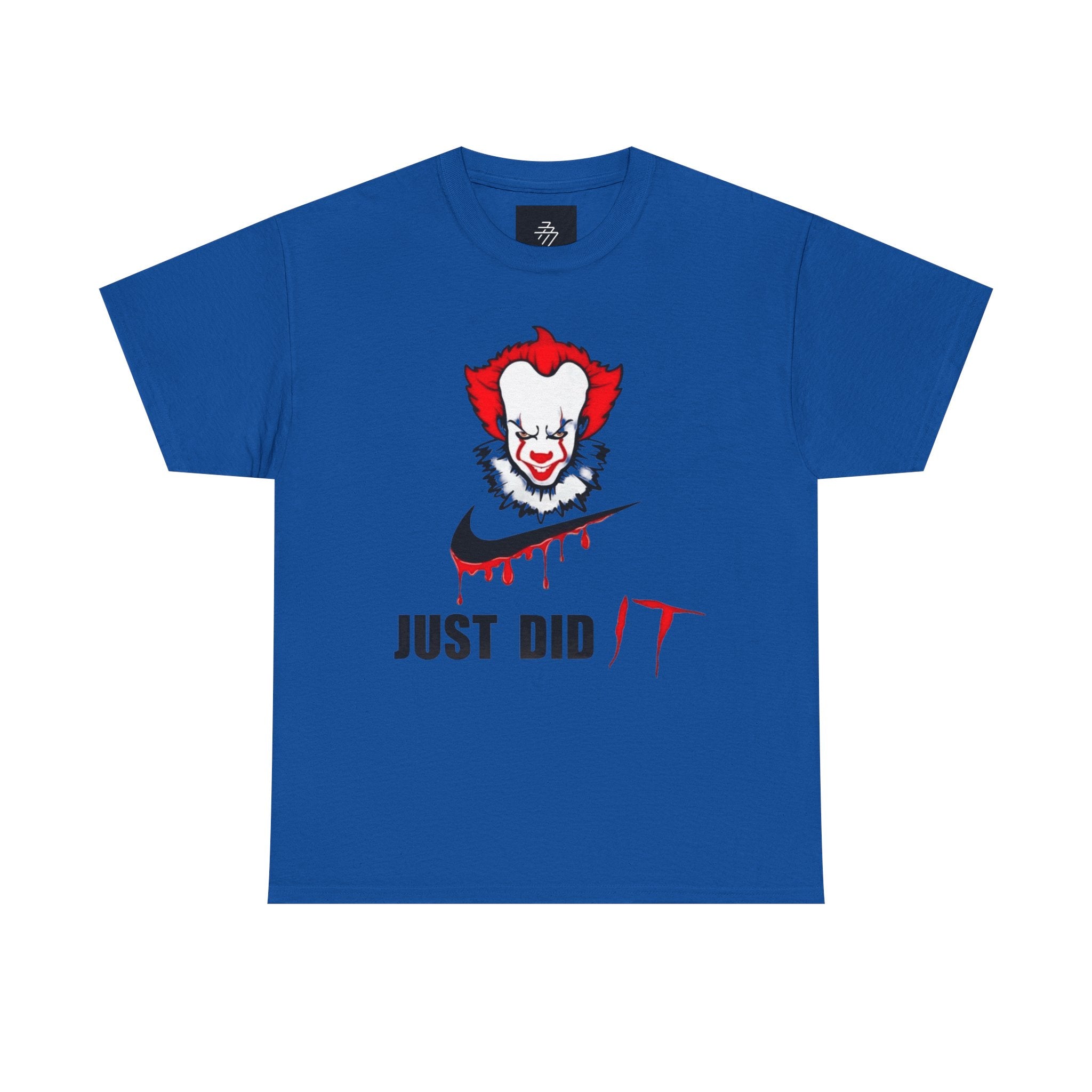Clown Horror Face 'Just Did It' T-Shirt | Creepy Dripping Swoosh Tee