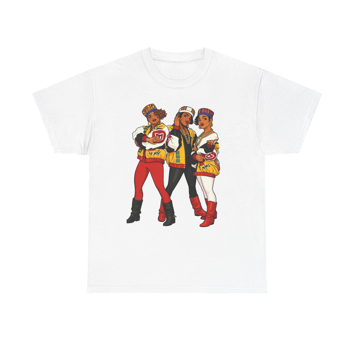 Retro Hip-Hop Crew Vintage 80s Female Rap Trio Salt N Pepa Graphic Tee