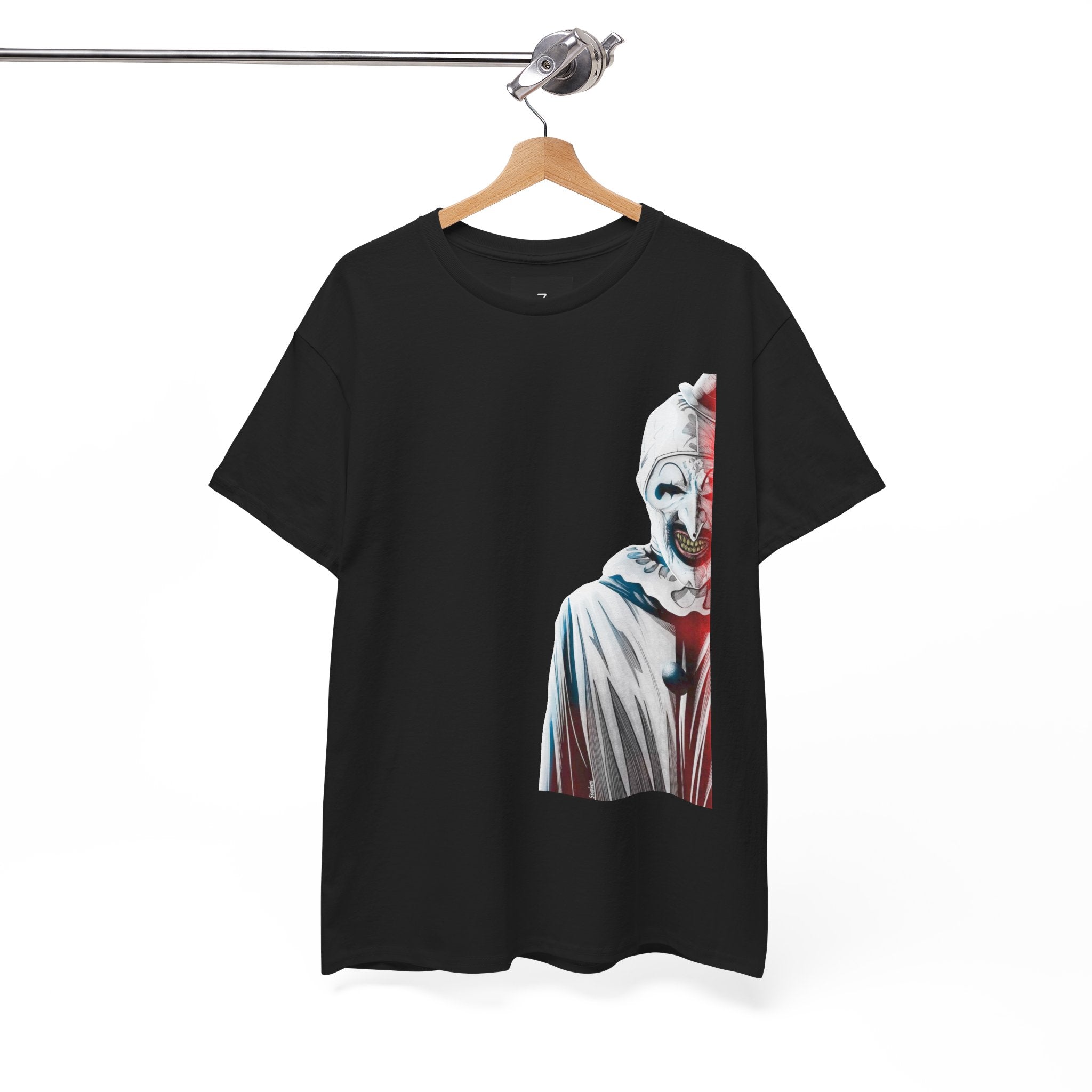 Creepy Half-Face Terror Graphic Tee