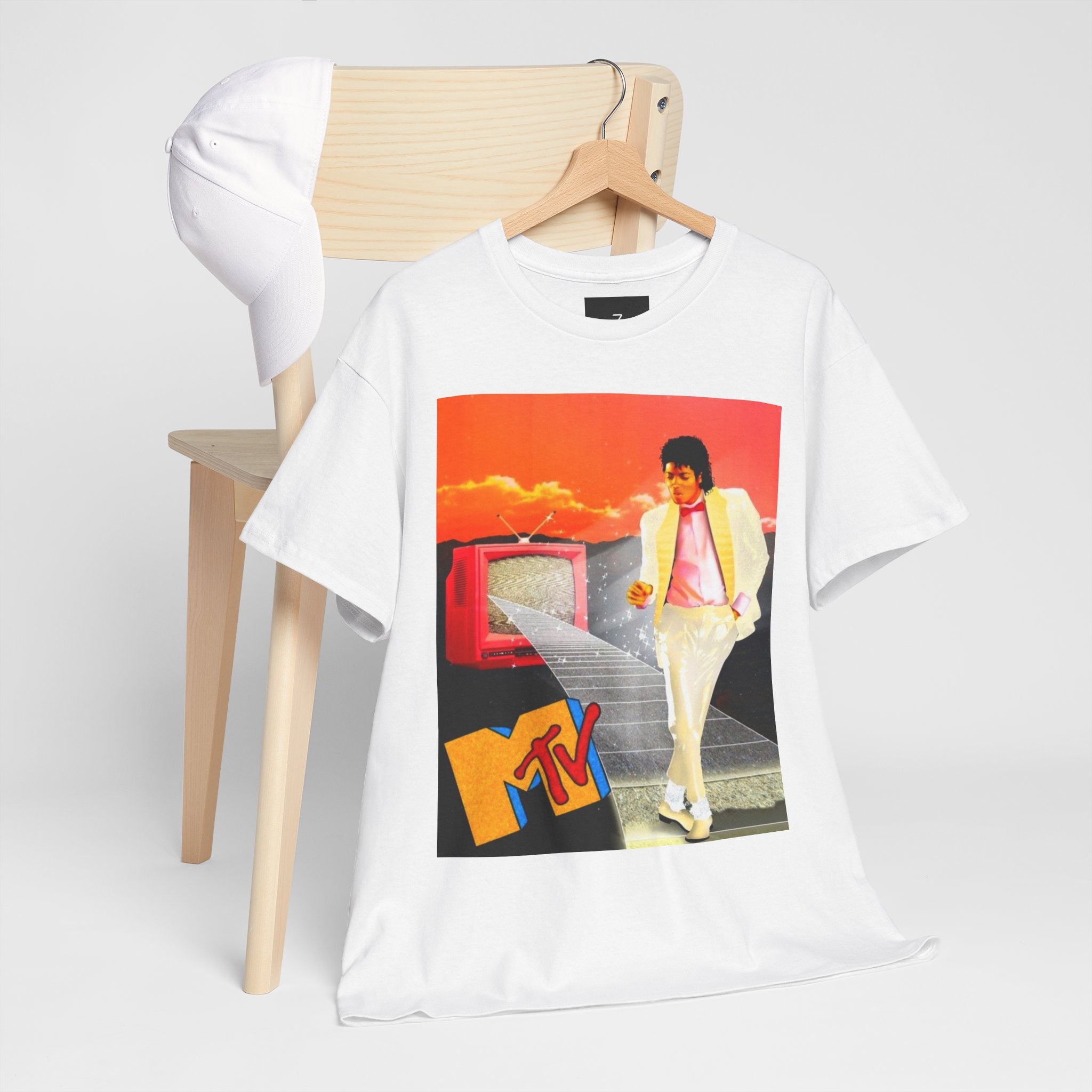 Retro MTV Michael Jackson Tee — 80s Pop Icon Graphic T-Shirt