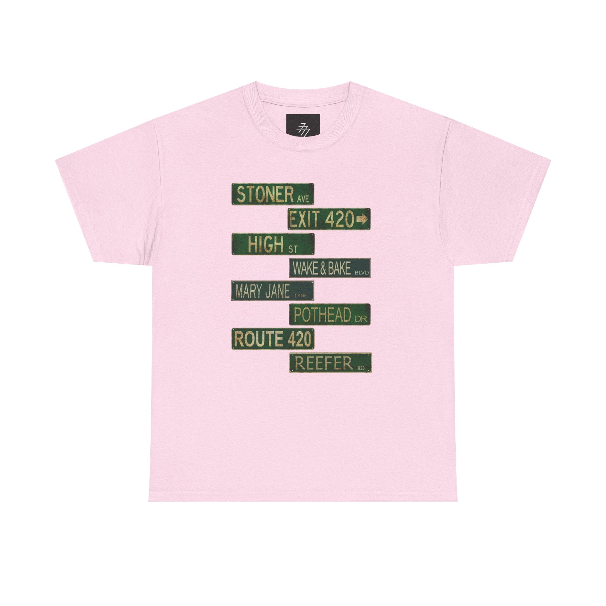 420 Road Signs Tee | Stoner High Pothead Route 420 T-Shirt
