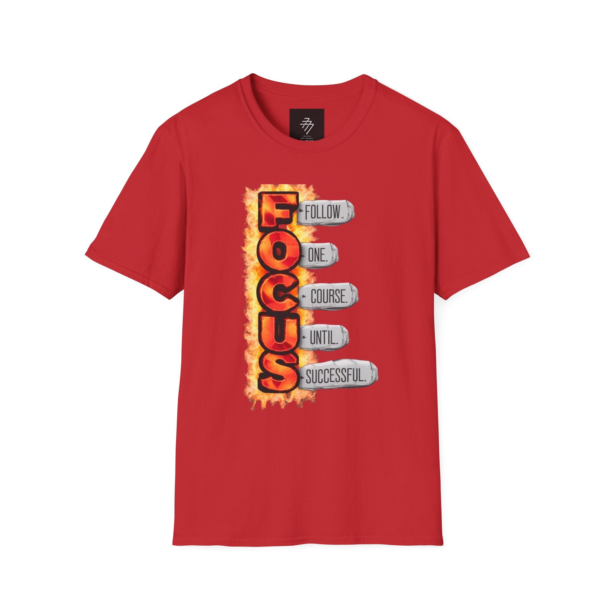 Focus T-Shirt — Motivational 'Follow One Course Until Successful' Graphic Tee