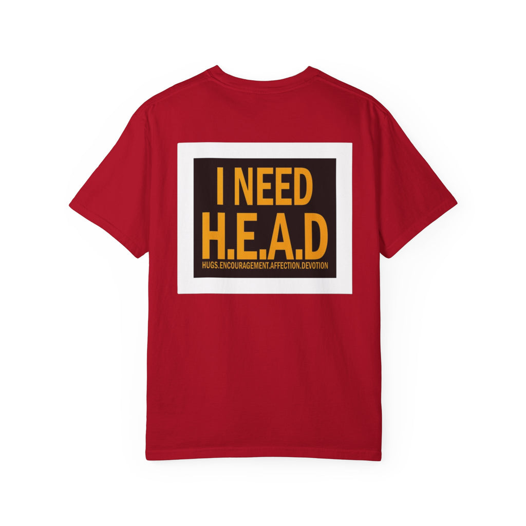 I Need H.E.A.D. graphic tee | Retro woman profile illustration T-shirt