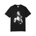 Vintage Pin-Up Singer with Rose T-shirt | Retro Music Art Tee