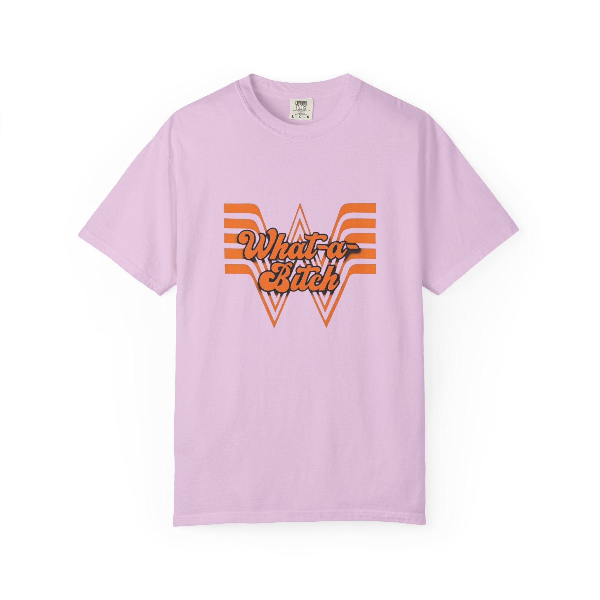 Retro Orange 'What a bitch' Graphic T-Shirt
