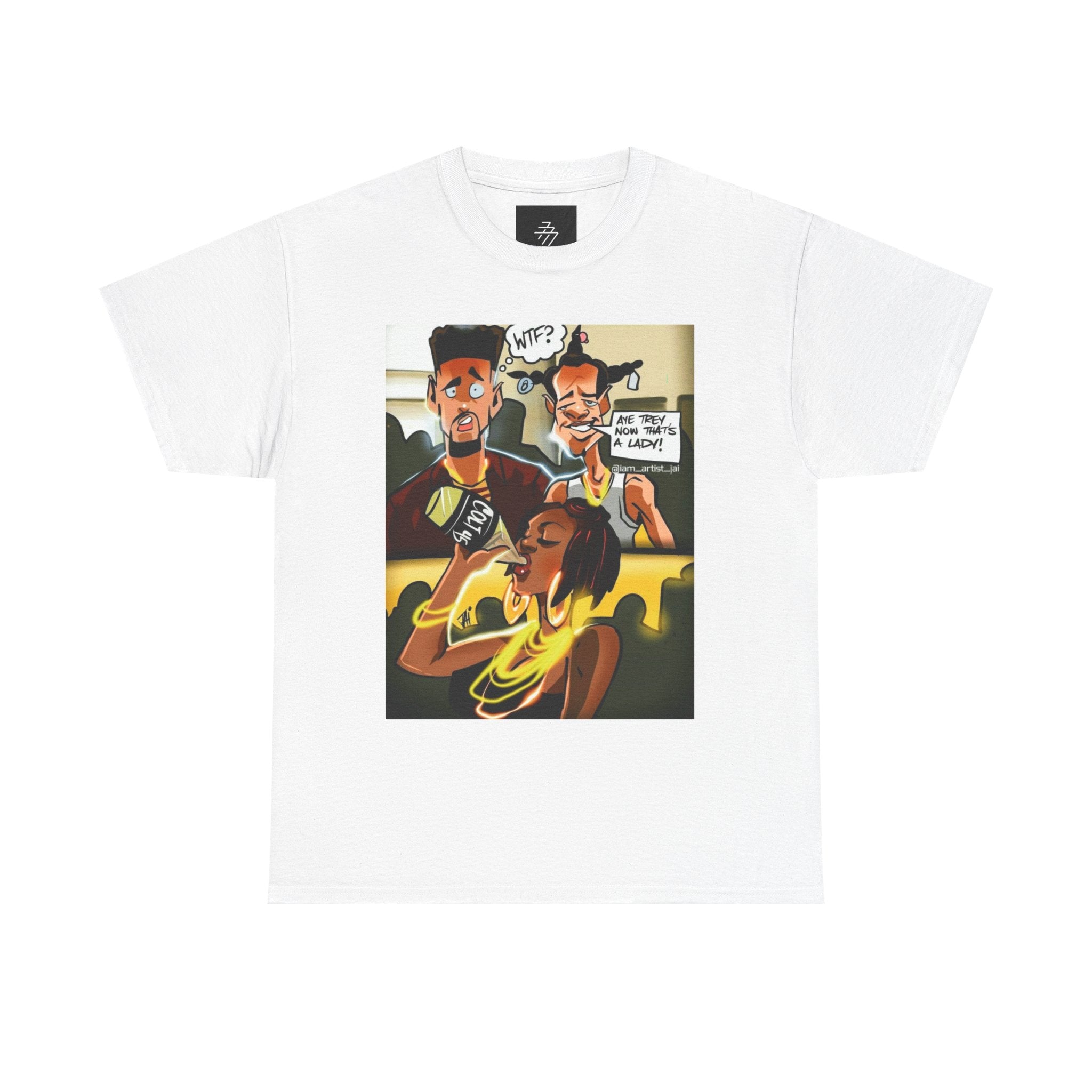 Bar Scene Illustration Tee | Cartoon Nightclub Drinkers, Retro Pop Art