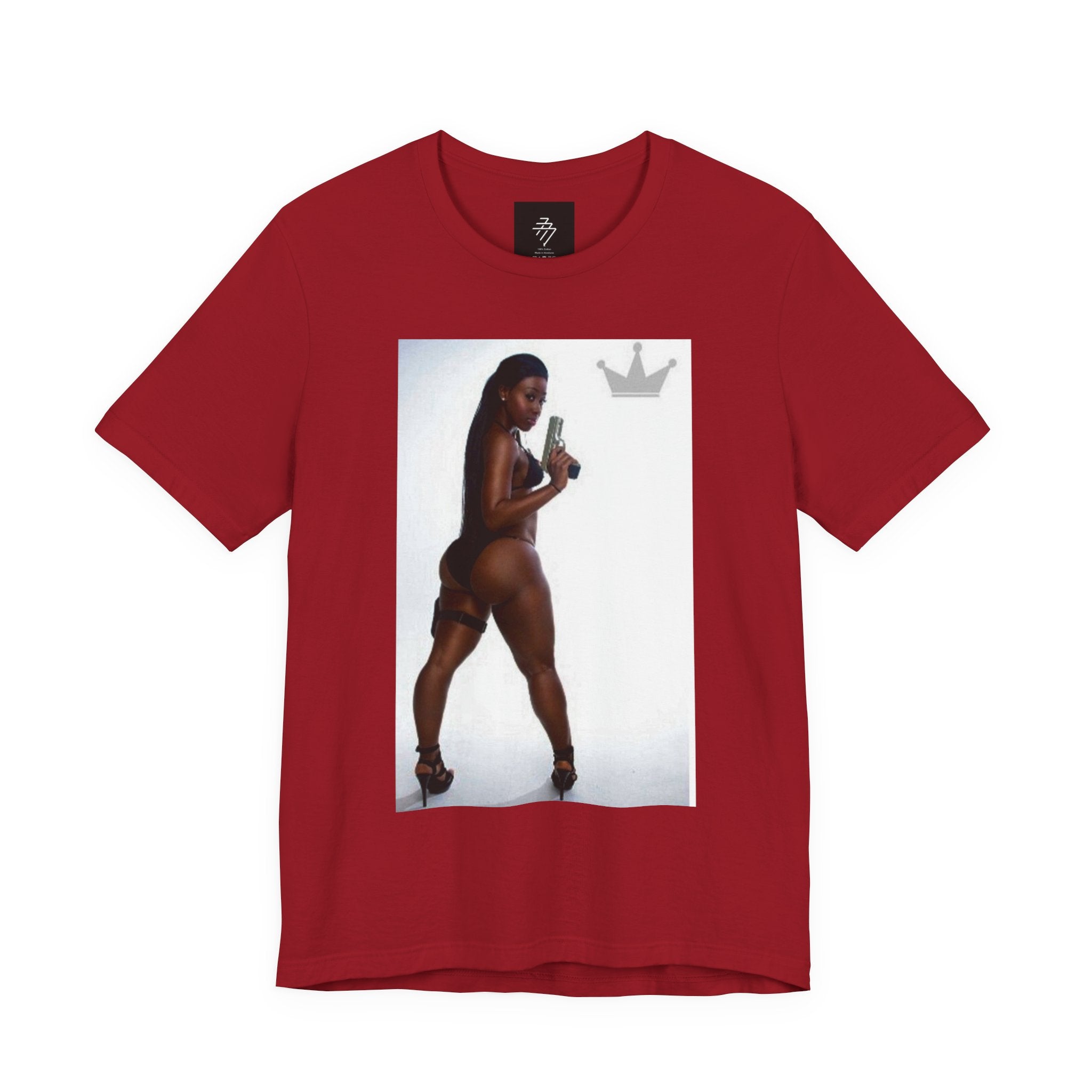 Bareback Pose with Crown graphic Tee | Photo Print T-Shirt