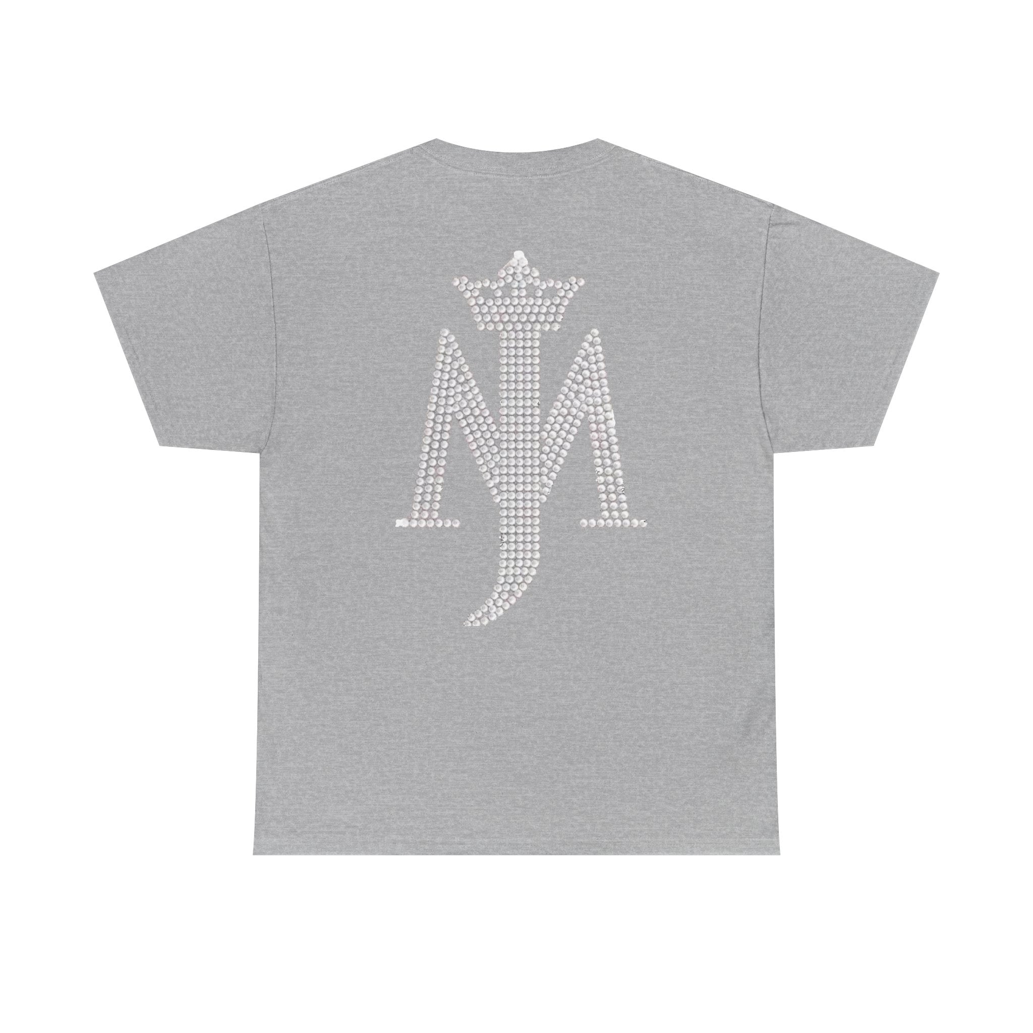 King Michael Jackson Graphic Tee — MJ Crowned Portrait & Rhinestone Monogram Back