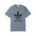 Cannabis Leaf "addicted" T-Shirt | Marijuana Logo Tee
