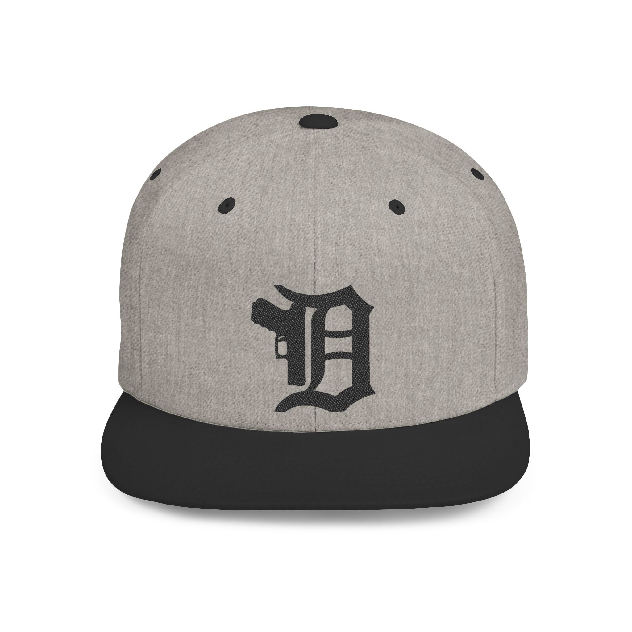 Detroit with Gun Flat Bill Snapback | City Skyline, Streetwear Cap