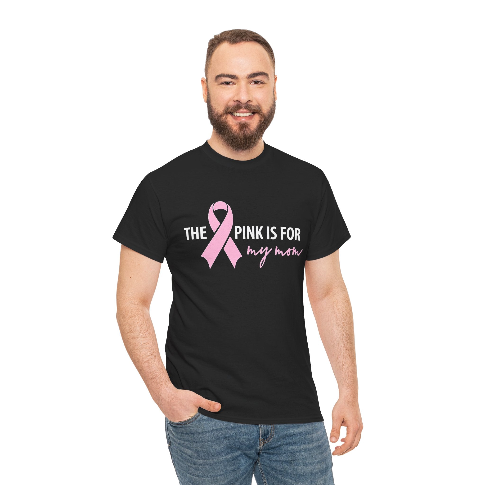 Breast Cancer Awareness Tee "The Pink Is For My Mom" Ribbon