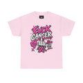 Fuck Cancer Bold Pink Ribbon Cancer Awareness Tee