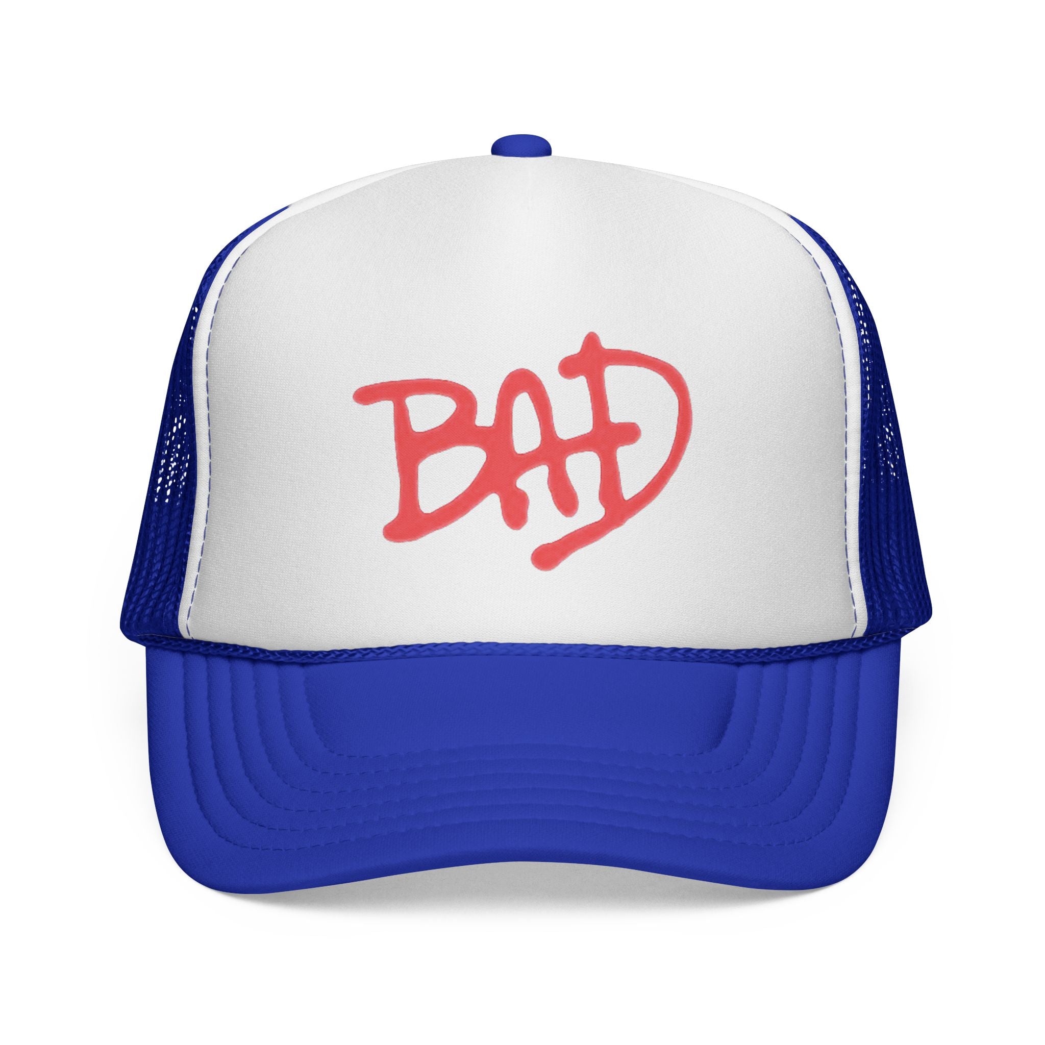 Red 'BAD' Graffiti Trucker Cap | Mesh Baseball Hat