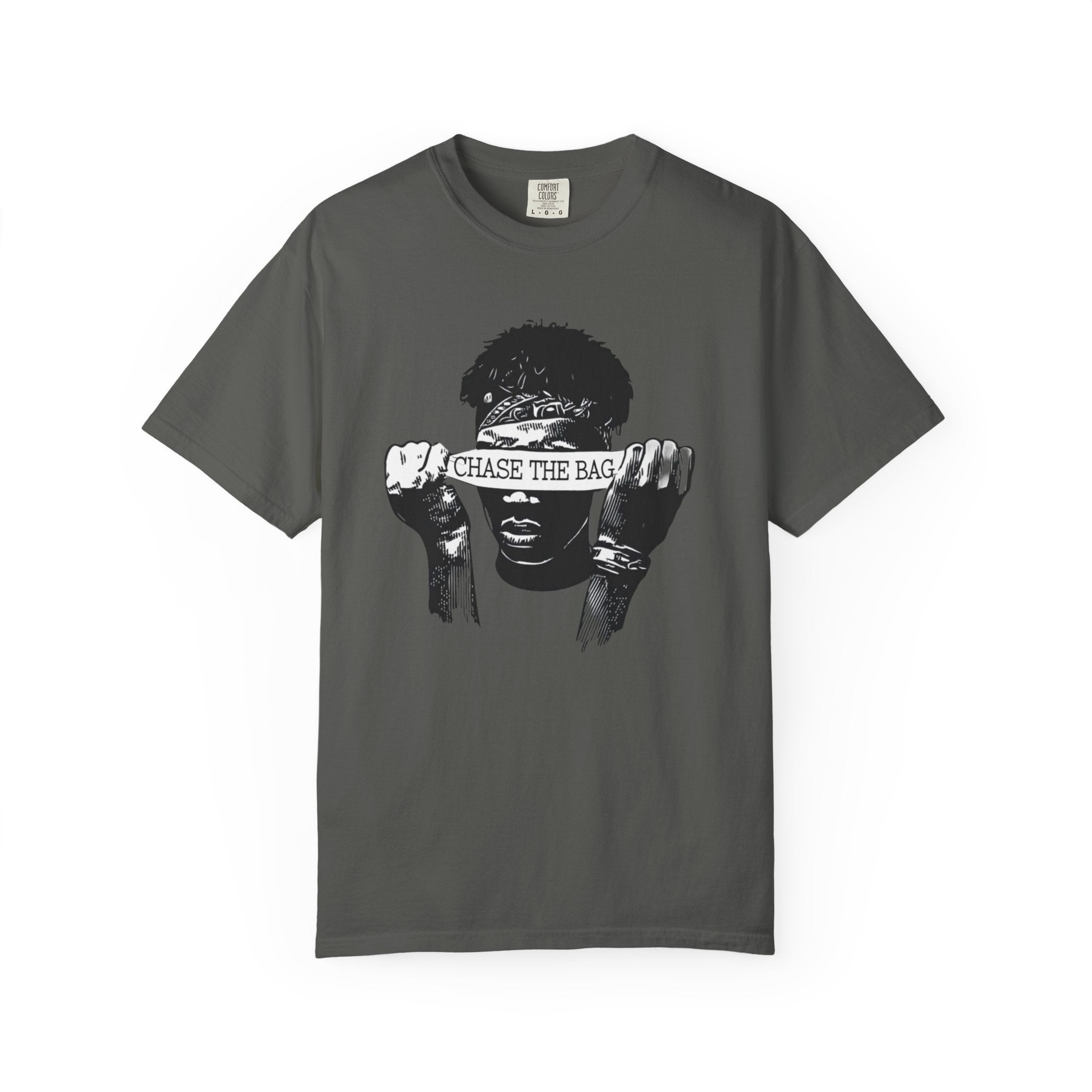 Chase The Bag graphic T-shirt | money slogan shirt, streetwear tee
