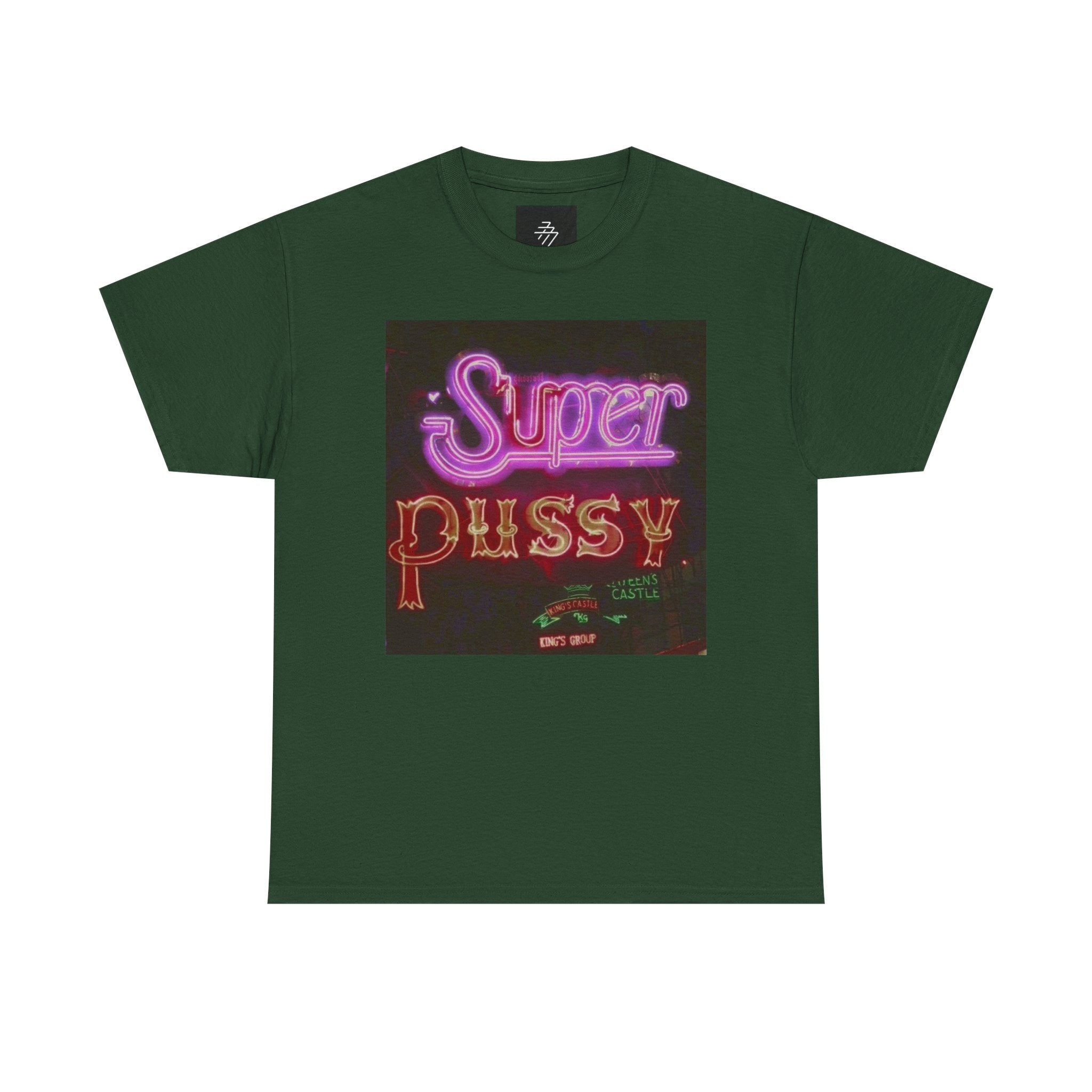 T-Shirt — 'Super Pussy' Neon Sign Graphic Tee