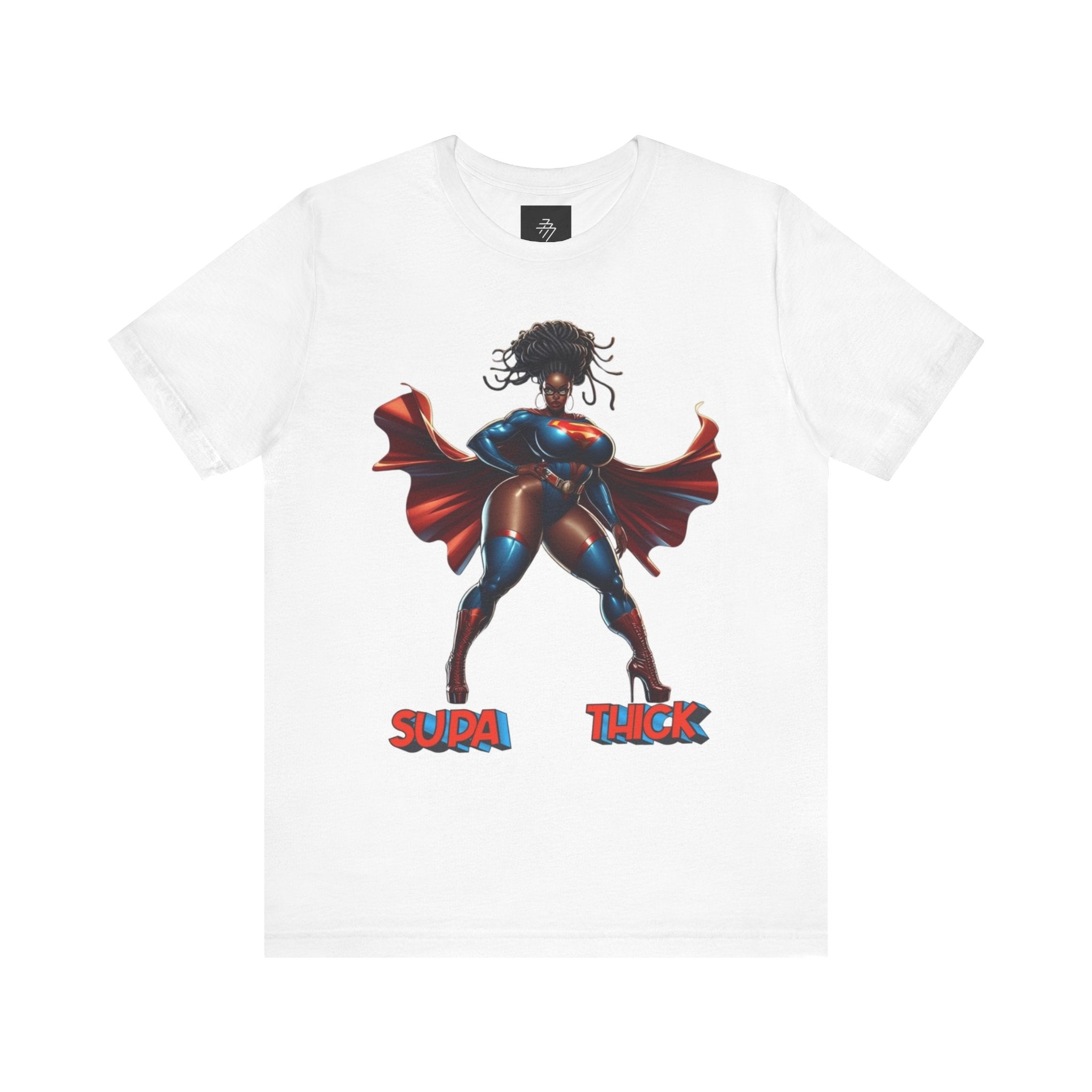 Supa Thick Superhero Tee — Empowering Curvy Comic-Inspired T-Shirt