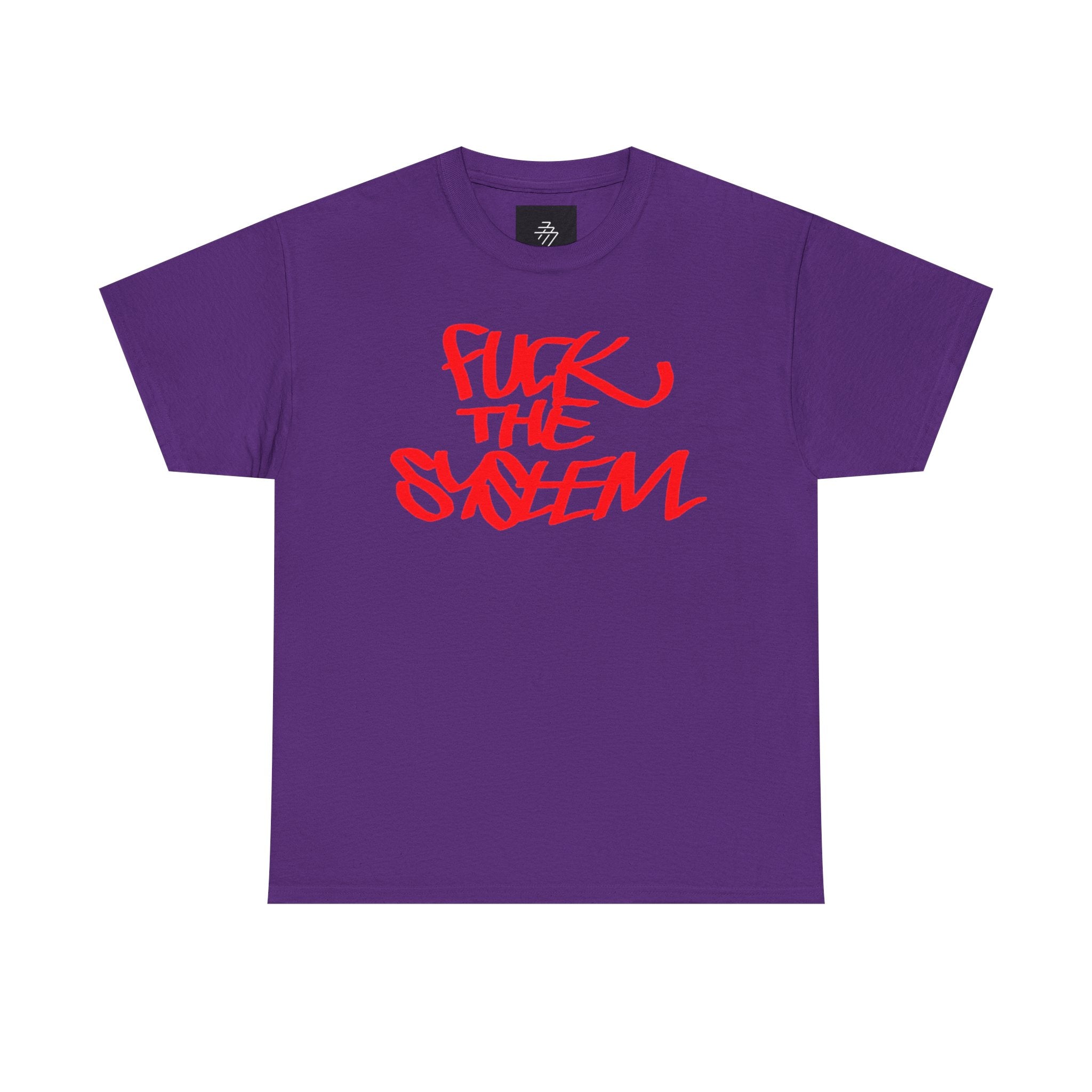 Fuck the System T-Shirt | Red Graffiti Protest Tee