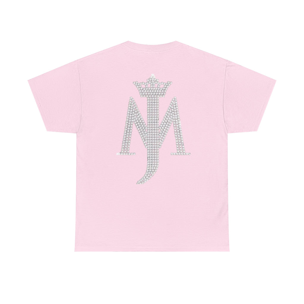 King Michael Jackson Graphic Tee — MJ Crowned Portrait & Rhinestone Monogram Back