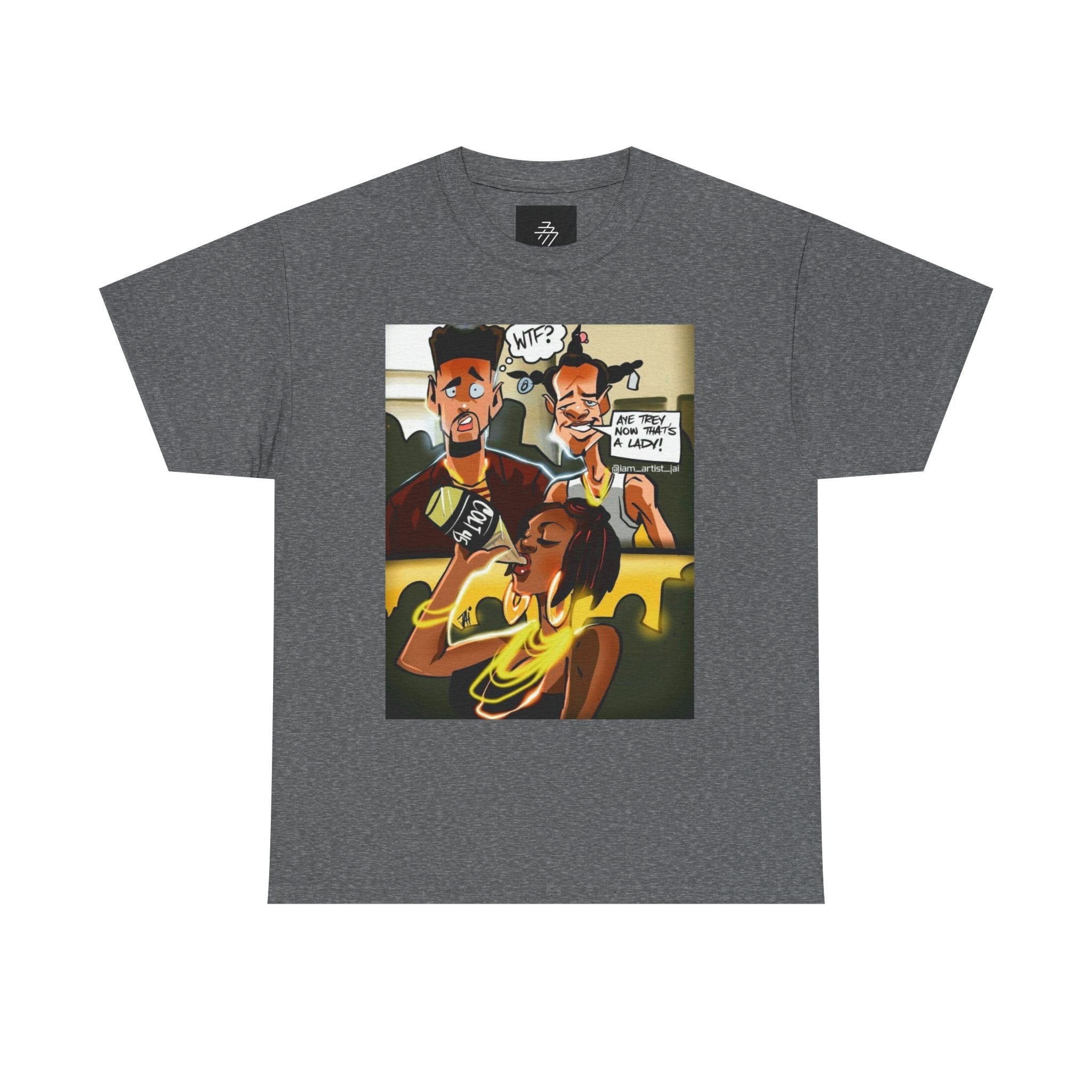 Bar Scene Illustration Tee | Cartoon Nightclub Drinkers, Retro Pop Art