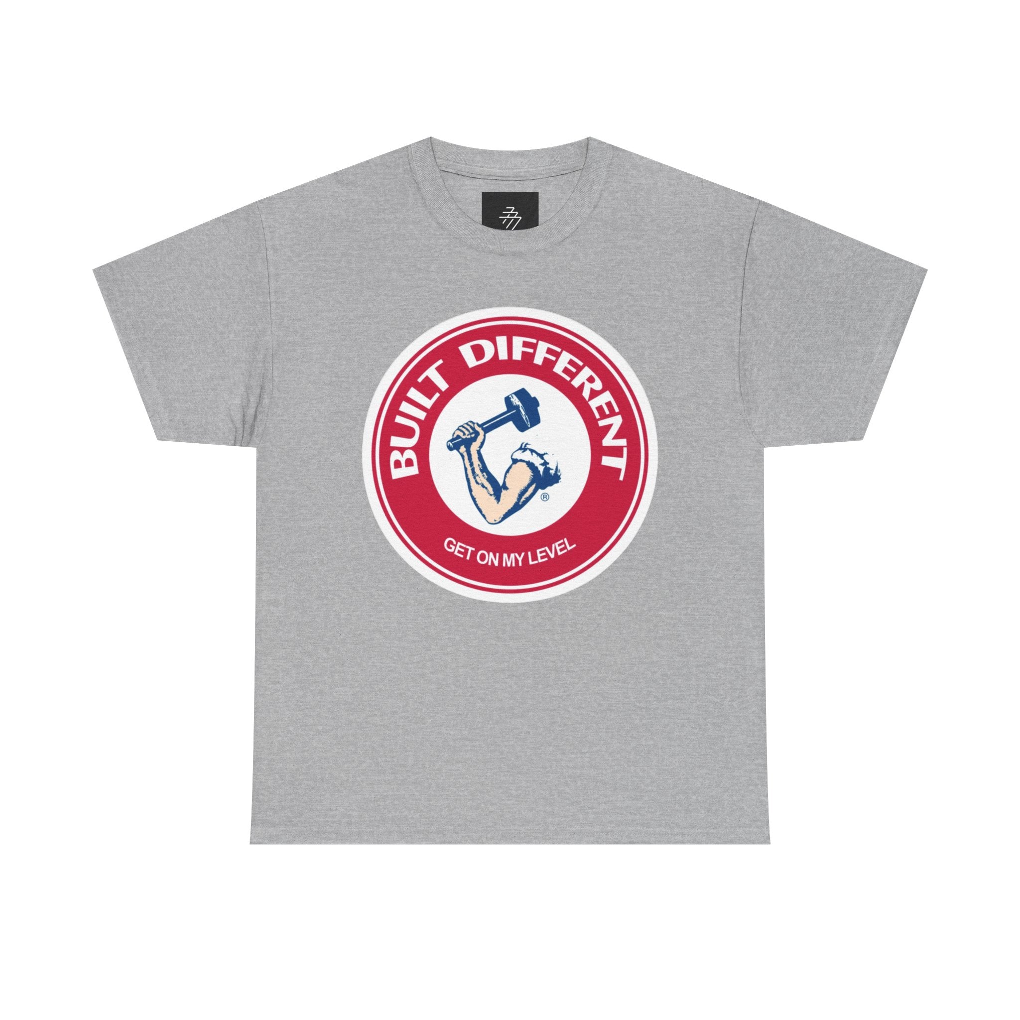Built Different T-Shirt – "Get On My Level" Weightlifting Gym Tee