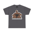 Graphic T‑Shirt — Bold Cartoon Man Illustration with "Easy White Chocolate, Wouldn't Want You to Melt" Slogan