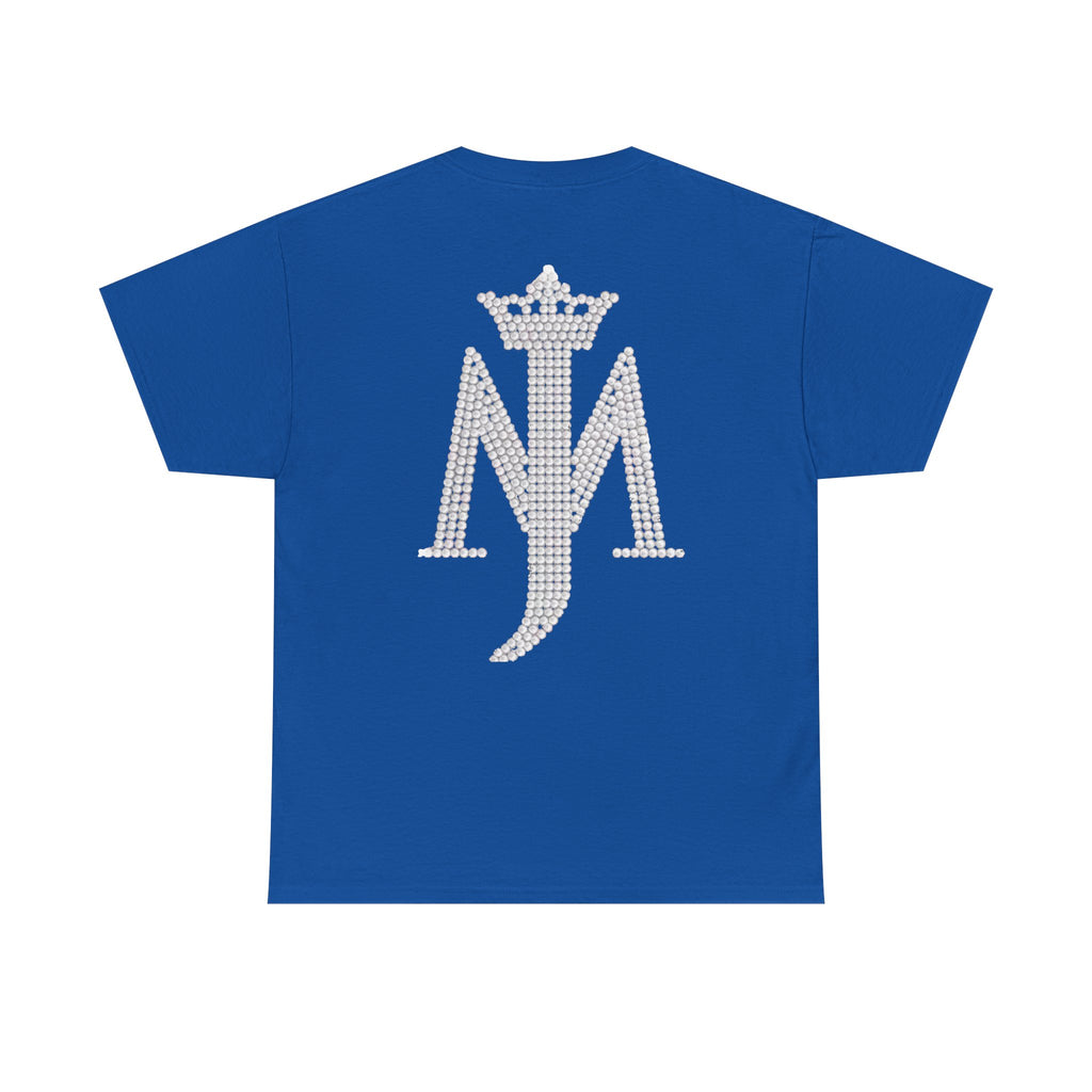 King Michael Jackson Graphic Tee — MJ Crowned Portrait & Rhinestone Monogram Back