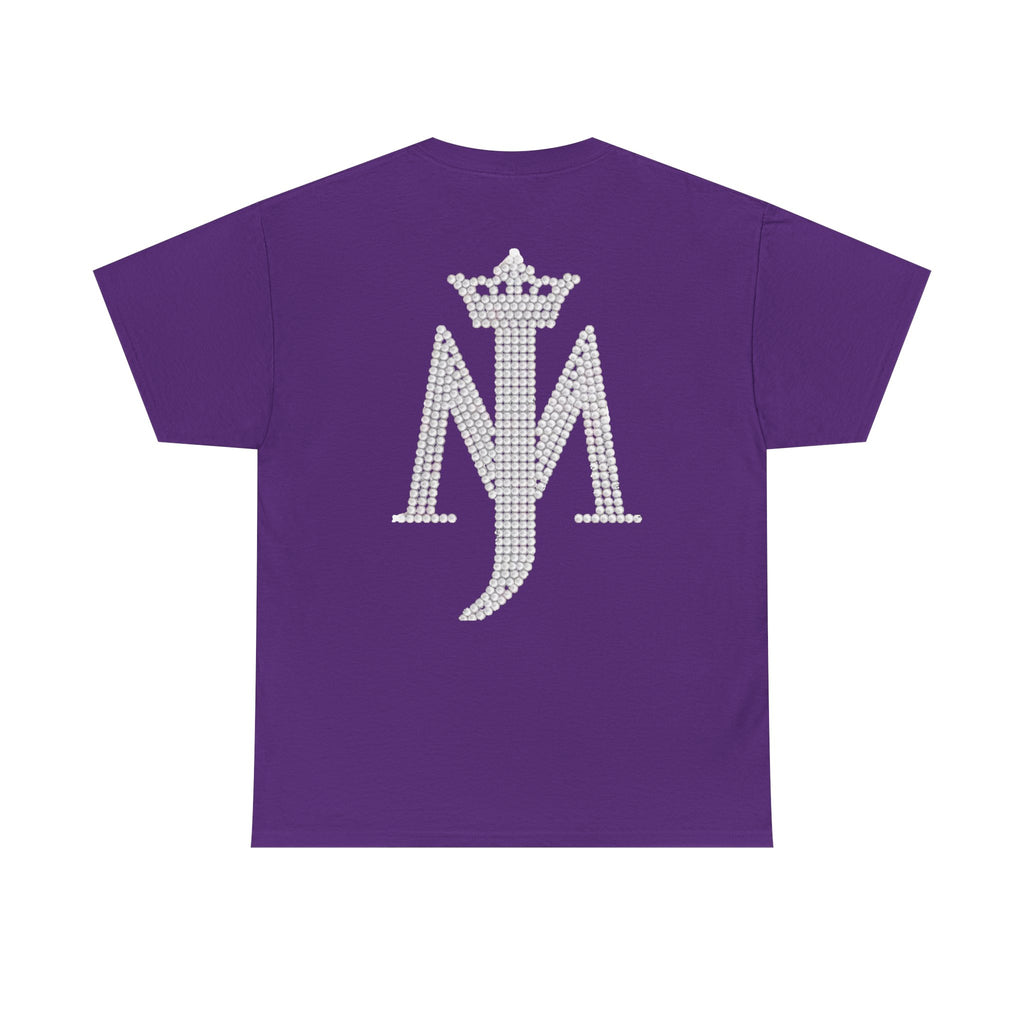 King Michael Jackson Graphic Tee — MJ Crowned Portrait & Rhinestone Monogram Back